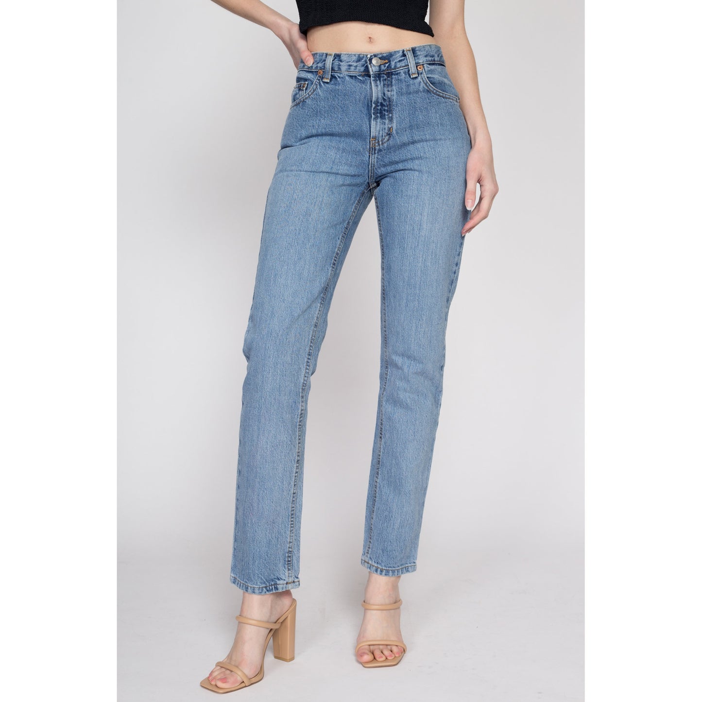 XS 90s Gap Mid Rise Light Wash Jeans | Vintage Original Fit Denim Tapered Leg Mom Jeans