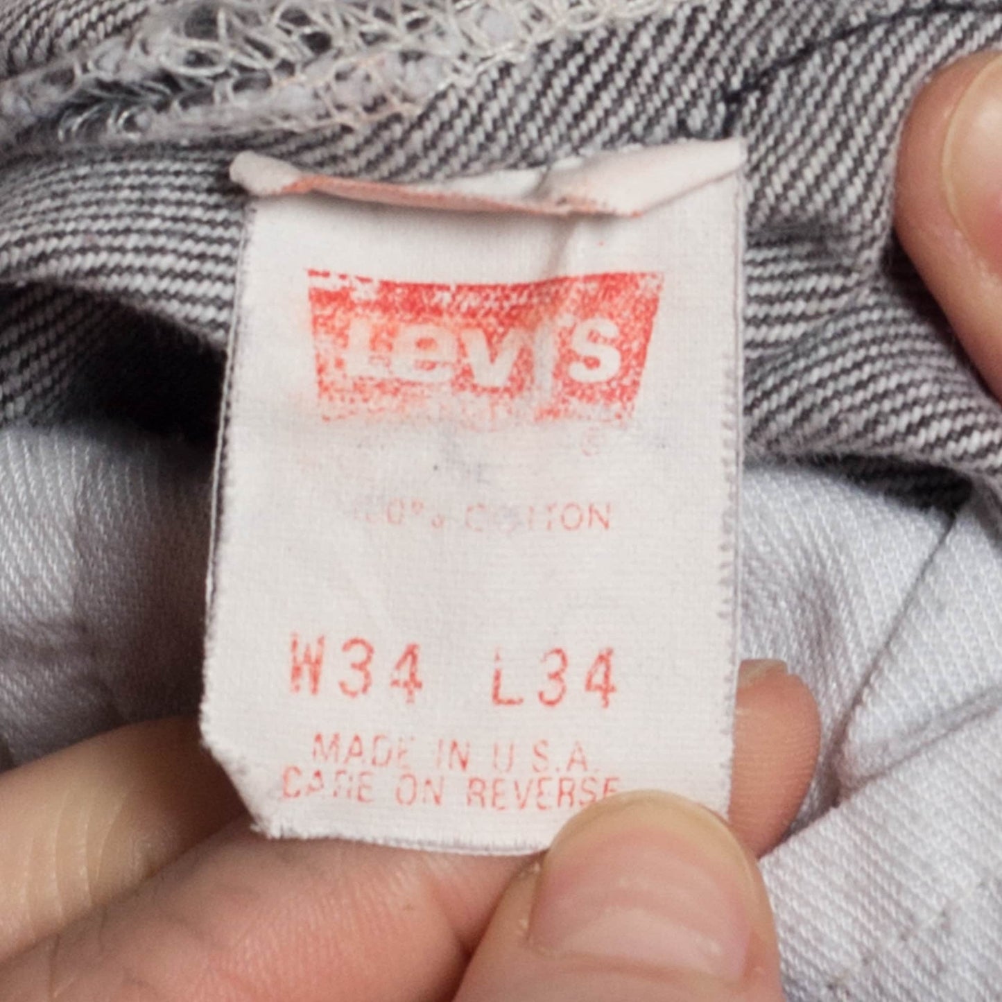 34x34 Vintage Levi's 501 Made In USA Faded Black Jeans | 80s 90s Tapered Leg Denim Dad Jeans