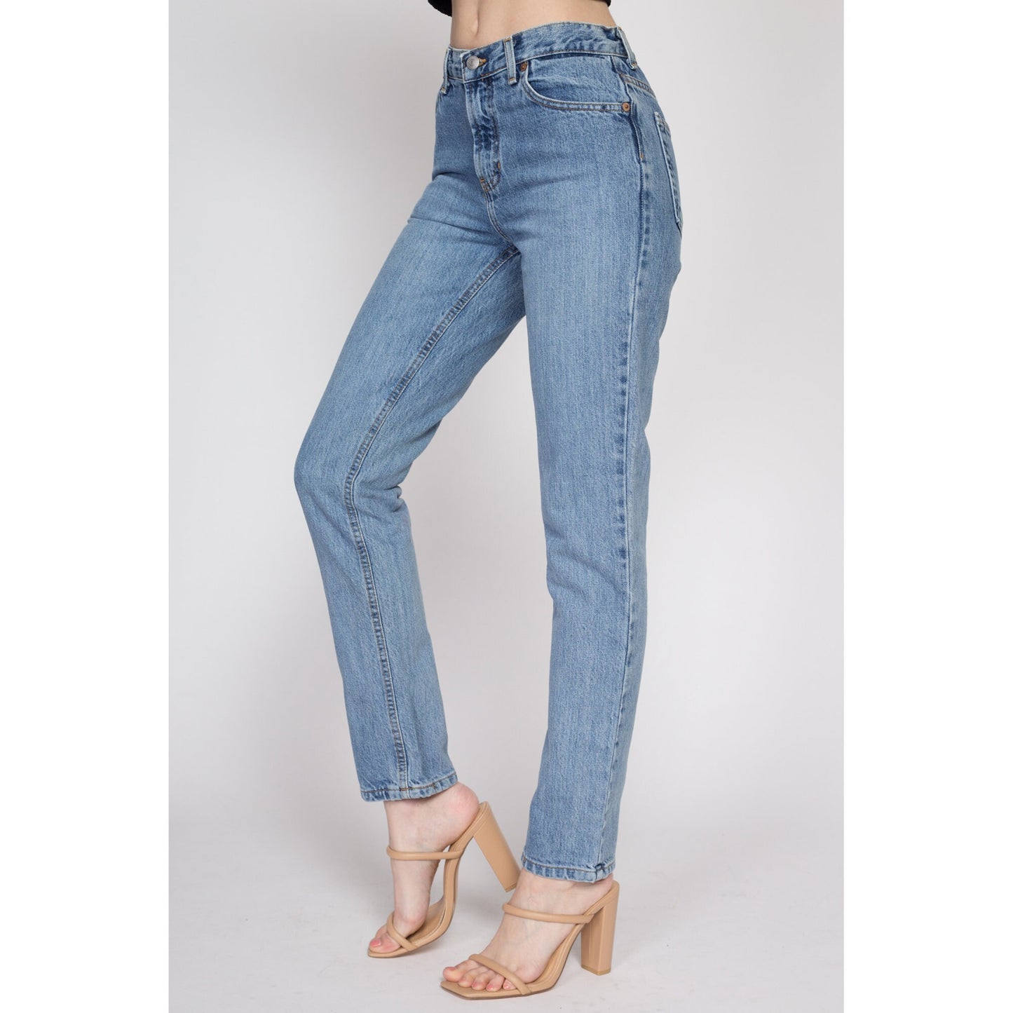 XS 90s Gap Mid Rise Light Wash Jeans | Vintage Original Fit Denim Tapered Leg Mom Jeans