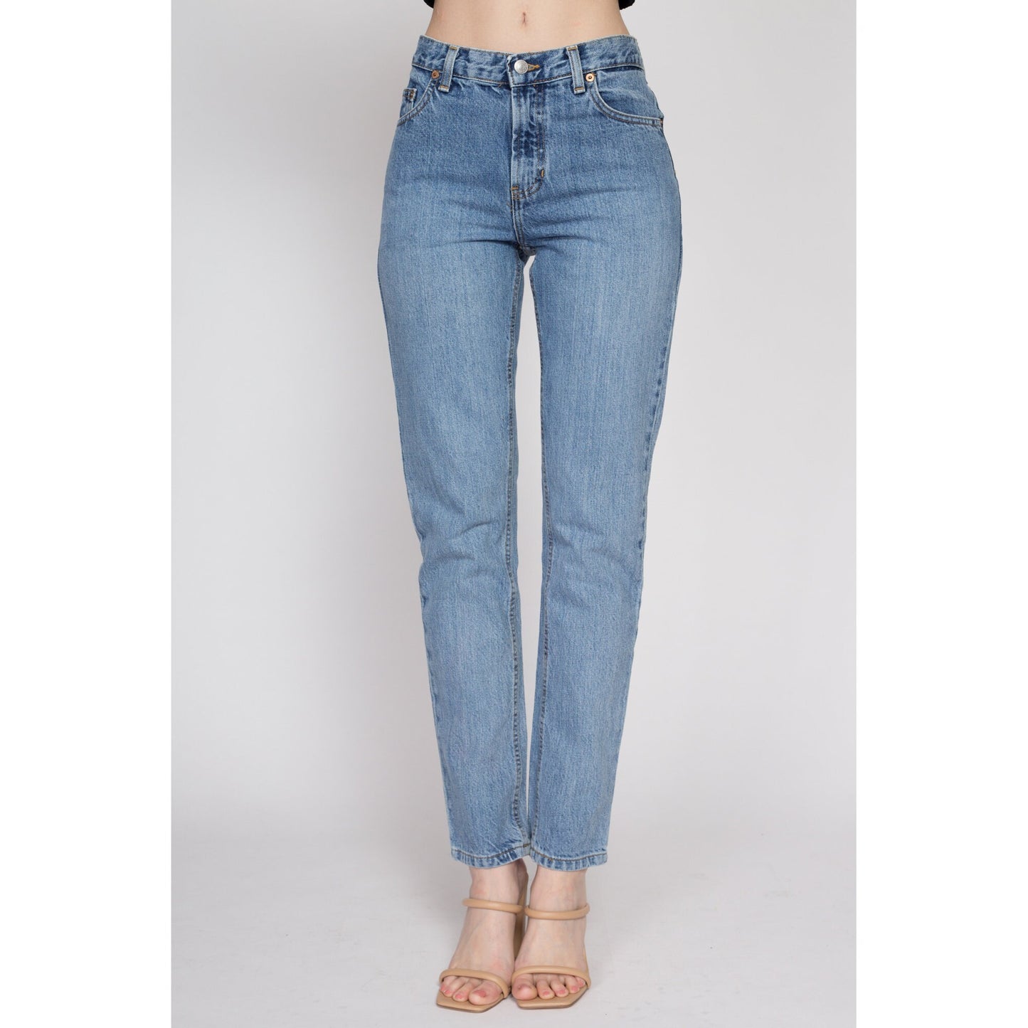 XS 90s Gap Mid Rise Light Wash Jeans | Vintage Original Fit Denim Tapered Leg Mom Jeans