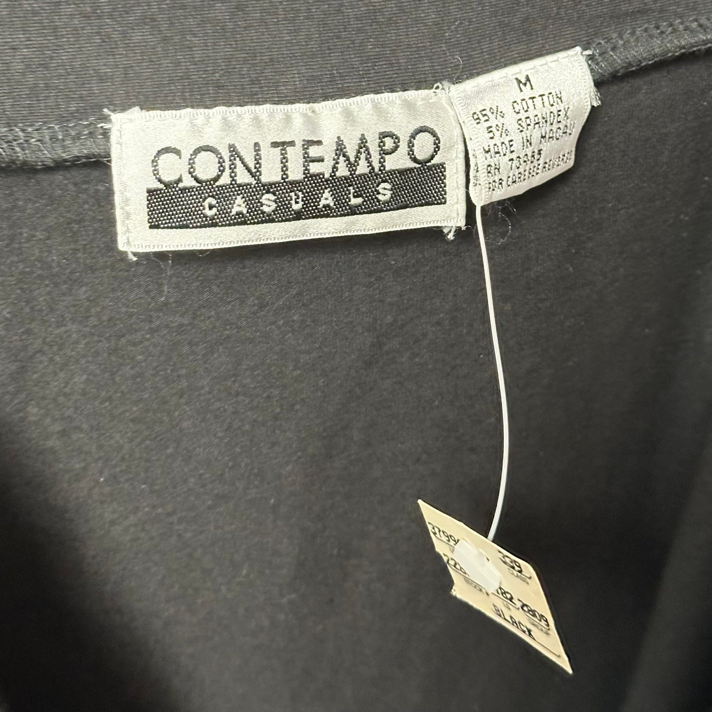 Sm-Med 90s Black Off-Shoulder Bodysuit Top NWT | Vintage Keyhole Long Sleeve One Piece