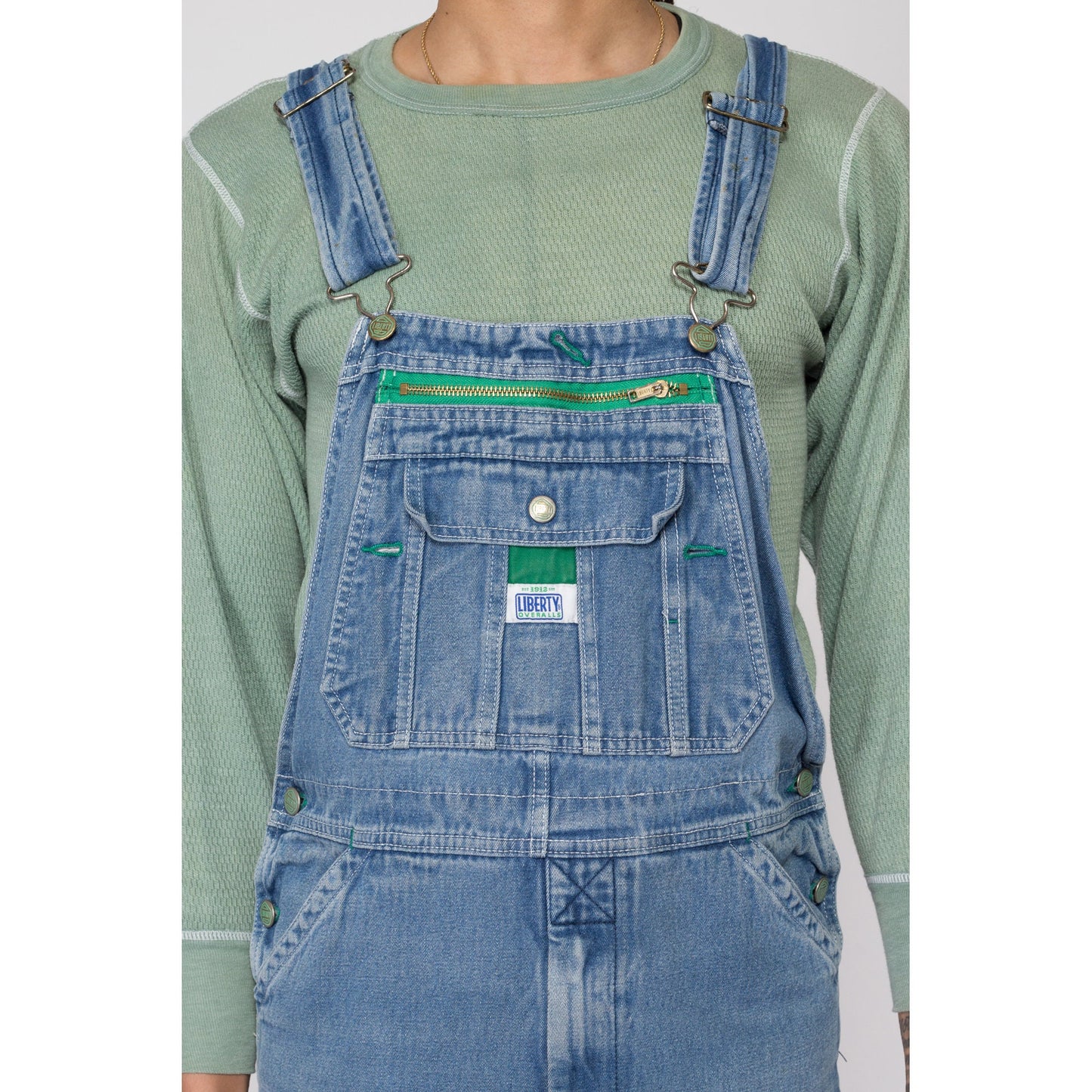 Medium 90s Liberty Overalls | Vintage Soft Faded Denim Overall Pants Baggy Blue Jean Dungarees