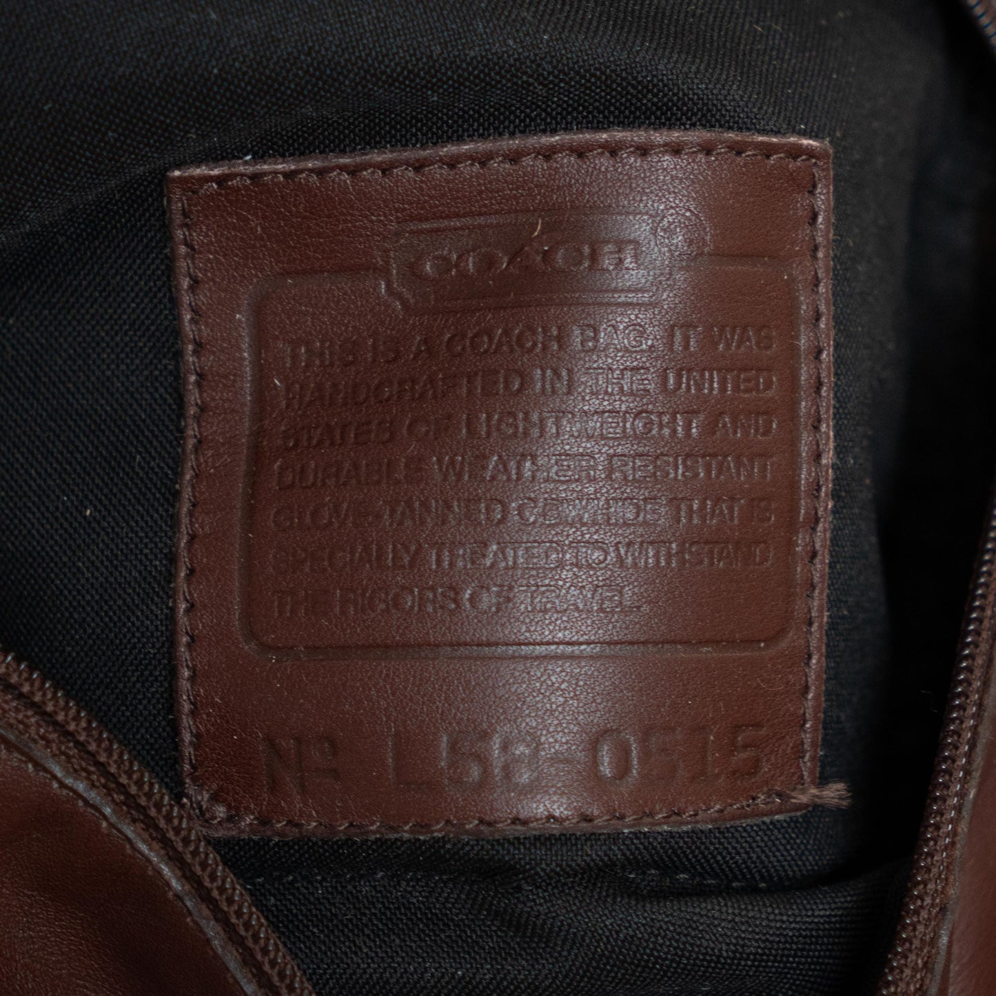 Vintage 90s Coach Brown Leather Canteen Waist Pouch #0515