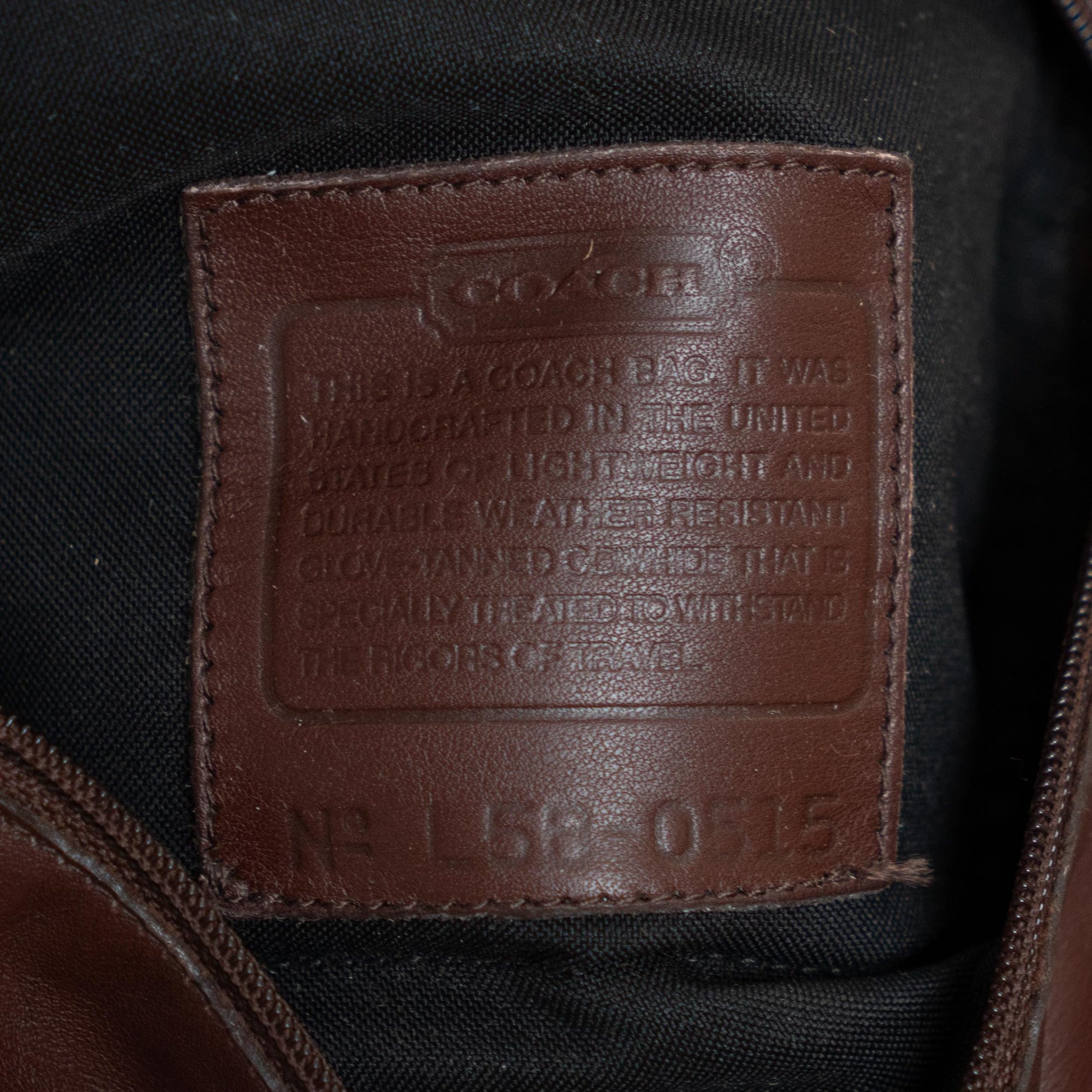 Vintage 90s Coach Brown Leather Canteen Waist Pouch #0515