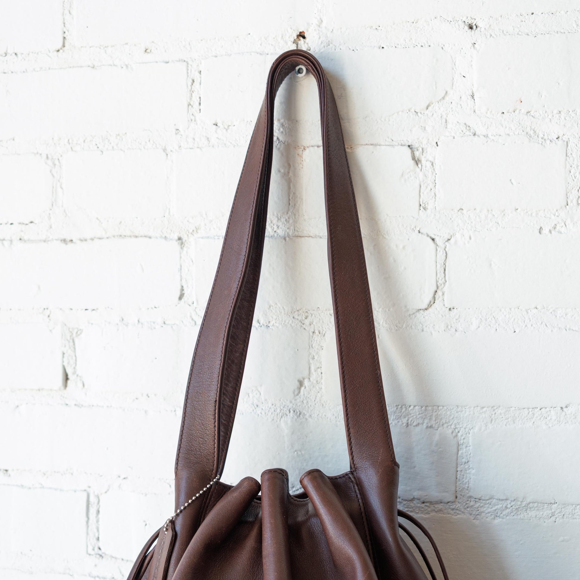 Vintage 90s Coach Lexington Brown Leather Drawstring Bucket Bag #4180 | Designer Shoulder Bag Purse
