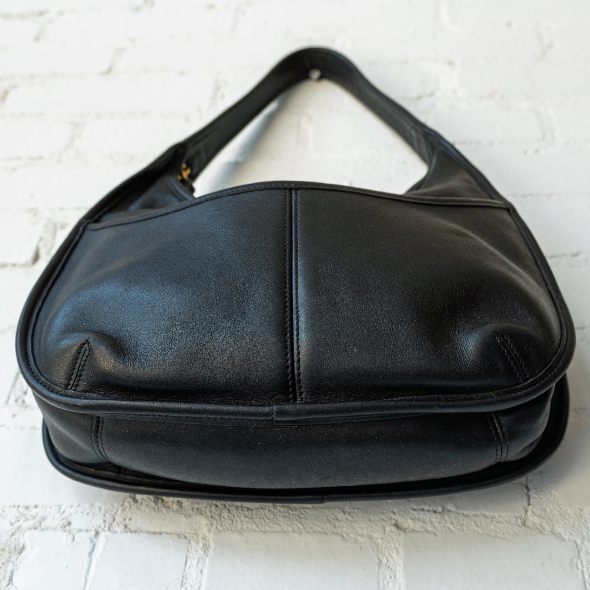 Vintage 90s Coach Ergo Black Leather Hobo Shoulder Bag #9033