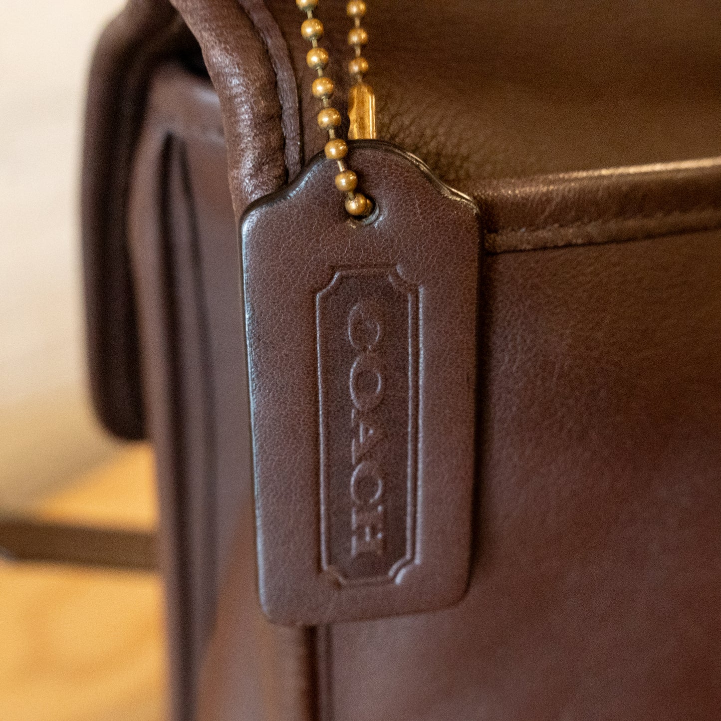 Vintage Y2K Coach Willis Bag Brown Leather Top Handle Crossbody Messenger Bag