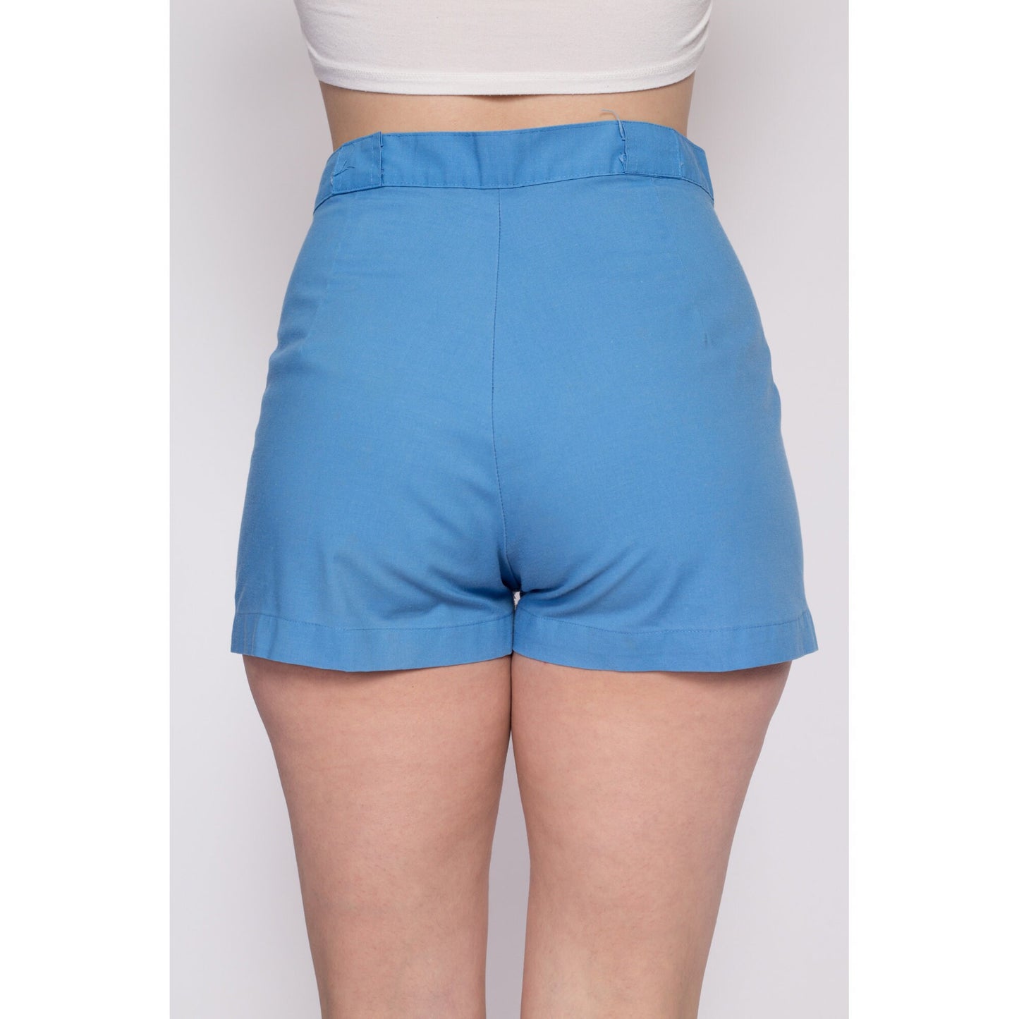 Medium 70s Blue High Waisted Shorts 29" | Retro Vintage Casual Summer Shorts