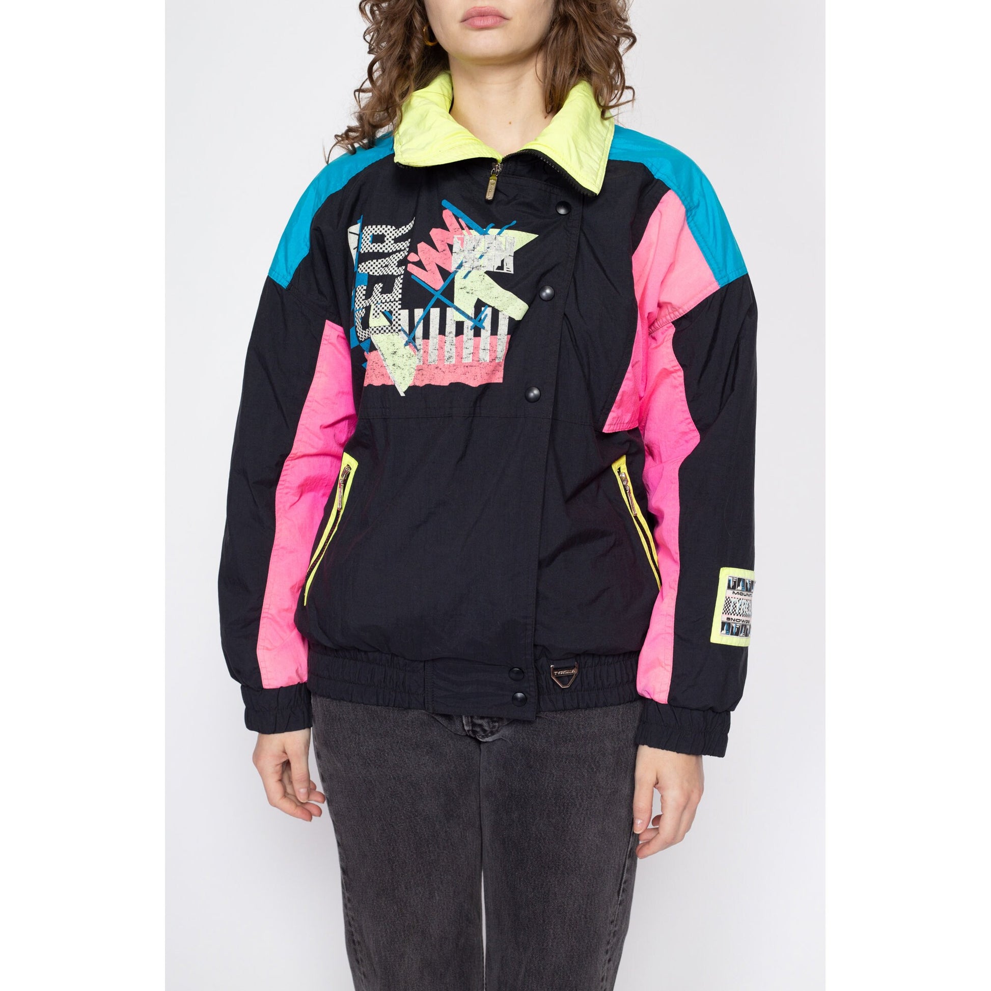 80s Neon Color Block Ski Jacket Extra Large – Flying Apple Vintage