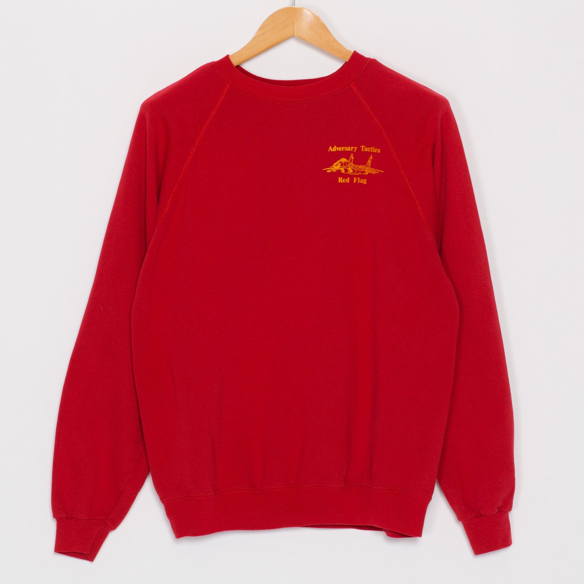 Large 80s Red Flag Fighter Jet Sweatshirt