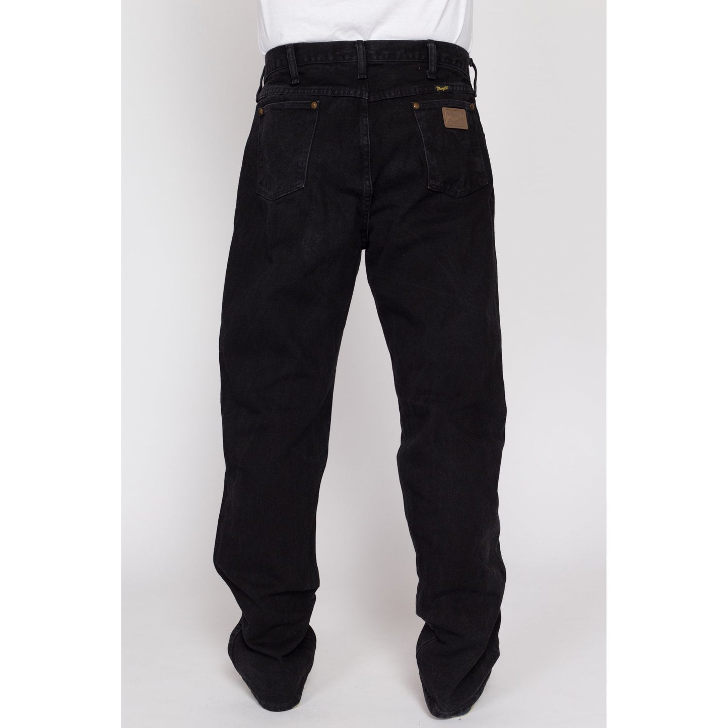 35x34 90s Wrangler Black Jeans | Vintage Made In USA Denim Straight Leg Jeans