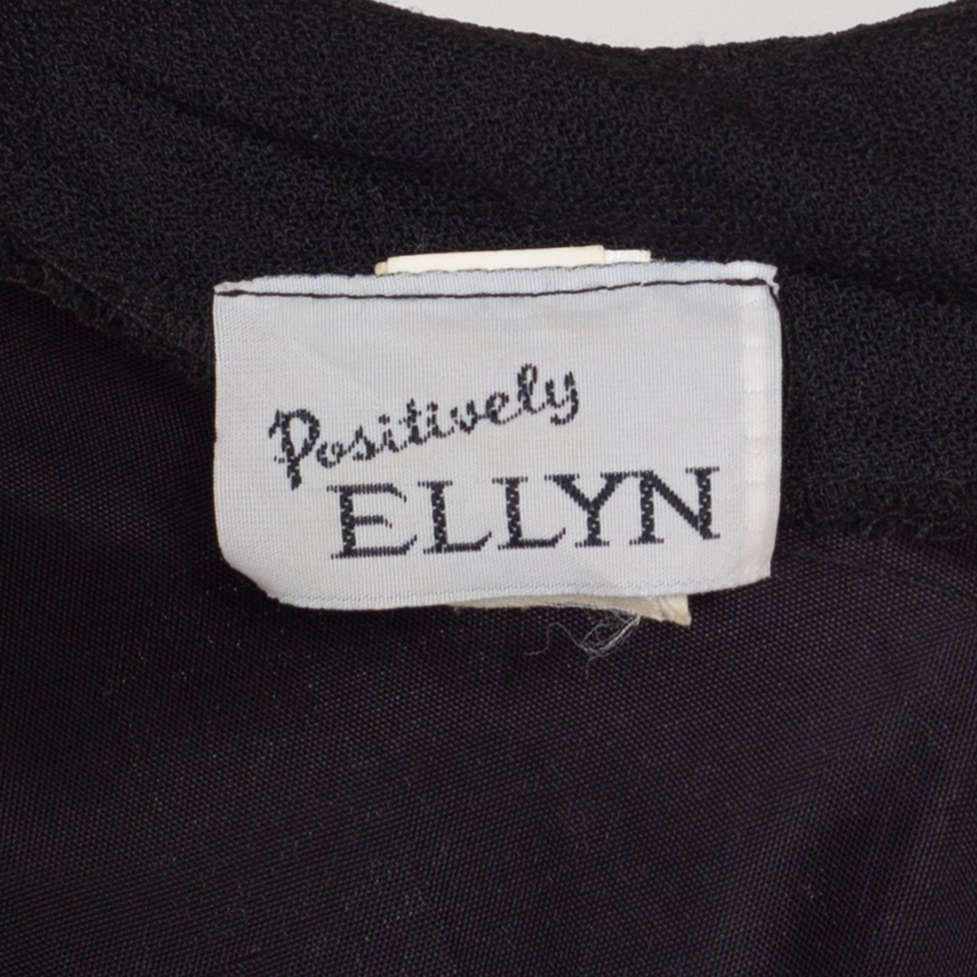 Medium 80s Black Sheer Sleeve Secretary Wrap Dress | Vintage Button Front Long Sleeve Mini Sheath Dress