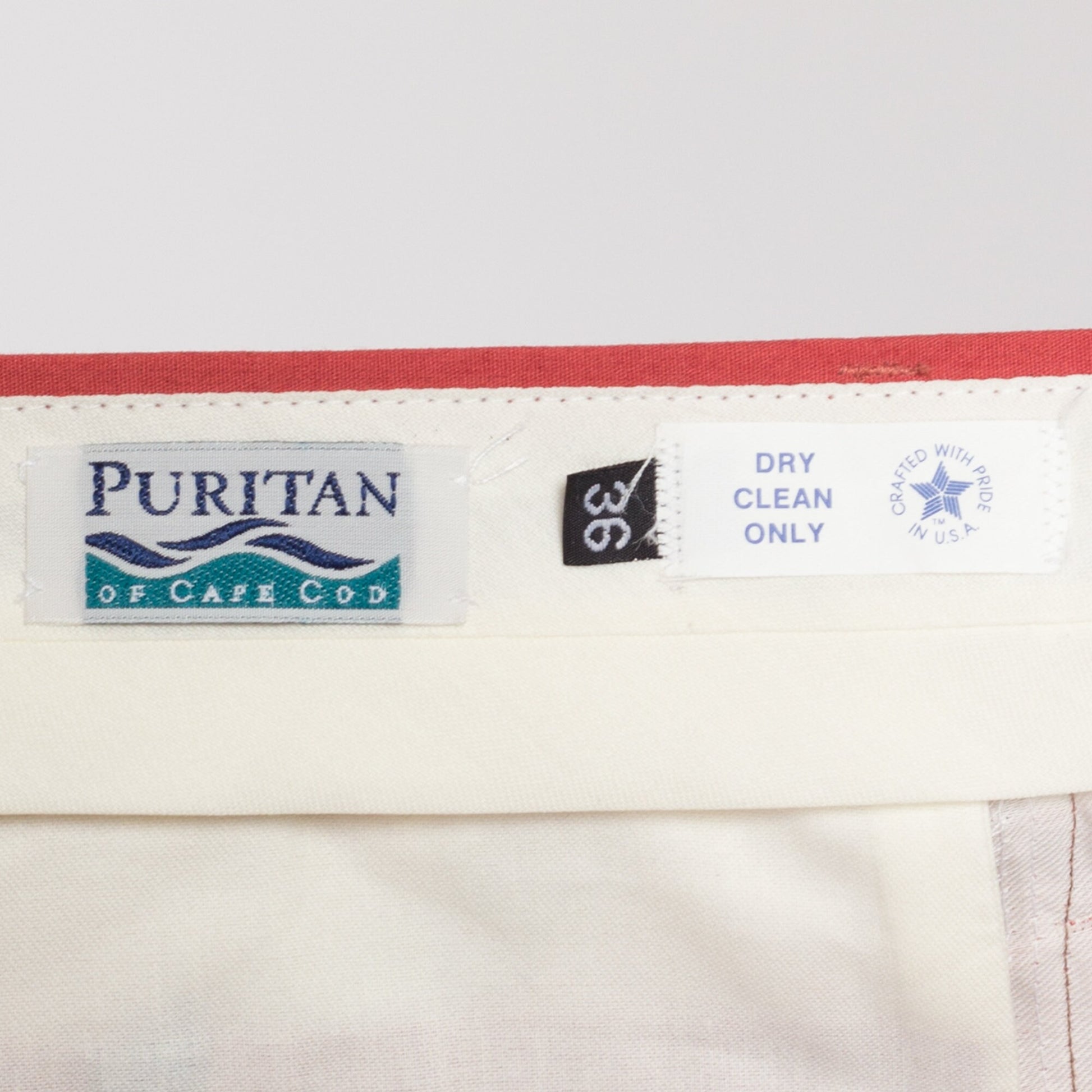 36x27 80s Preppy Salmon Pink Embroidered Whale Cotton Trousers | Vintage Men's Tapered Leg Cuffed Pants