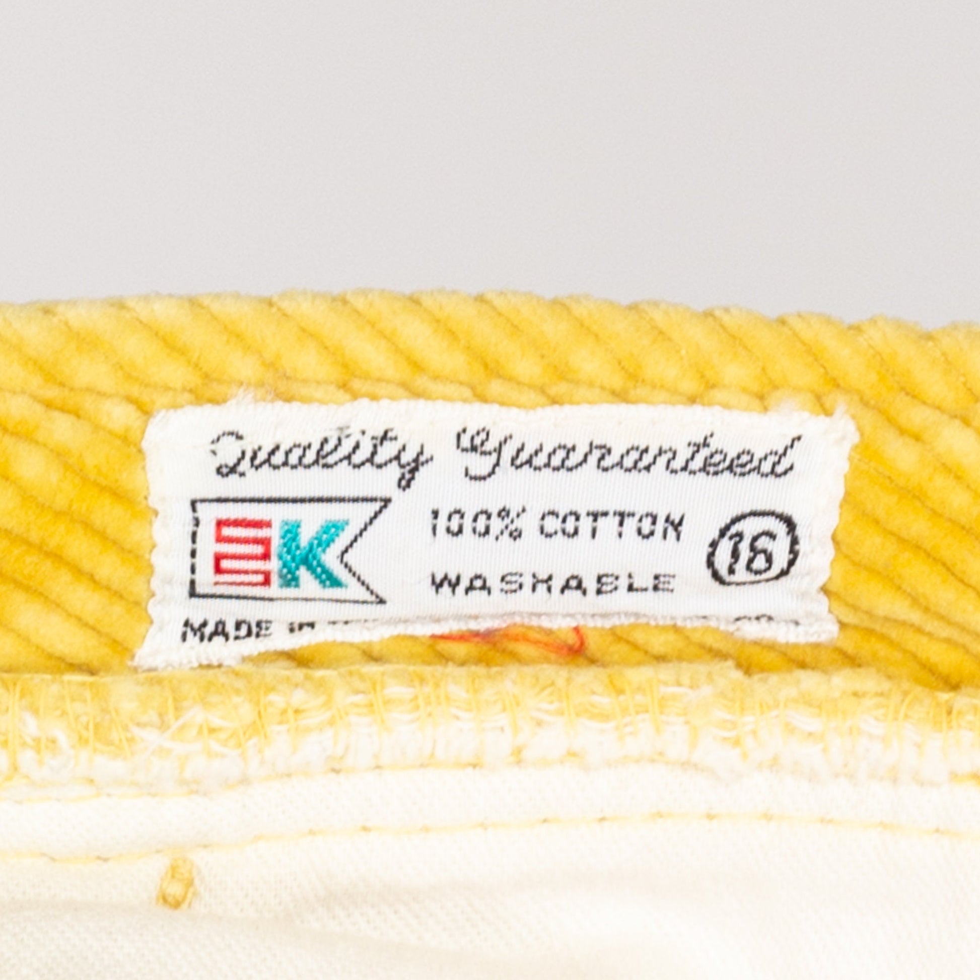 Medium 70s Yellow Corduroy Kick Flare Pants | Vintage Cords Retro High Waisted Trousers