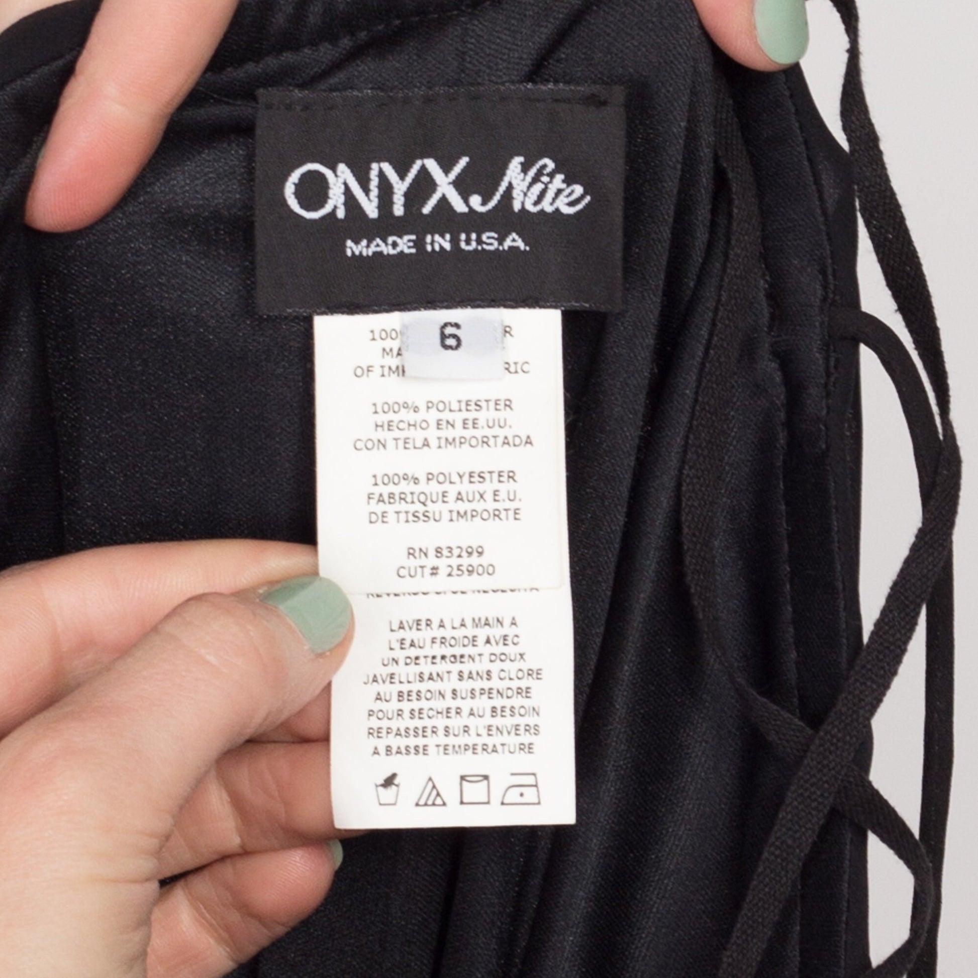 Sm-Med 90s Flowy Black Mini Party Dress | Vintage Keyhole Neck Spaghetti Strap Cocktail Dress
