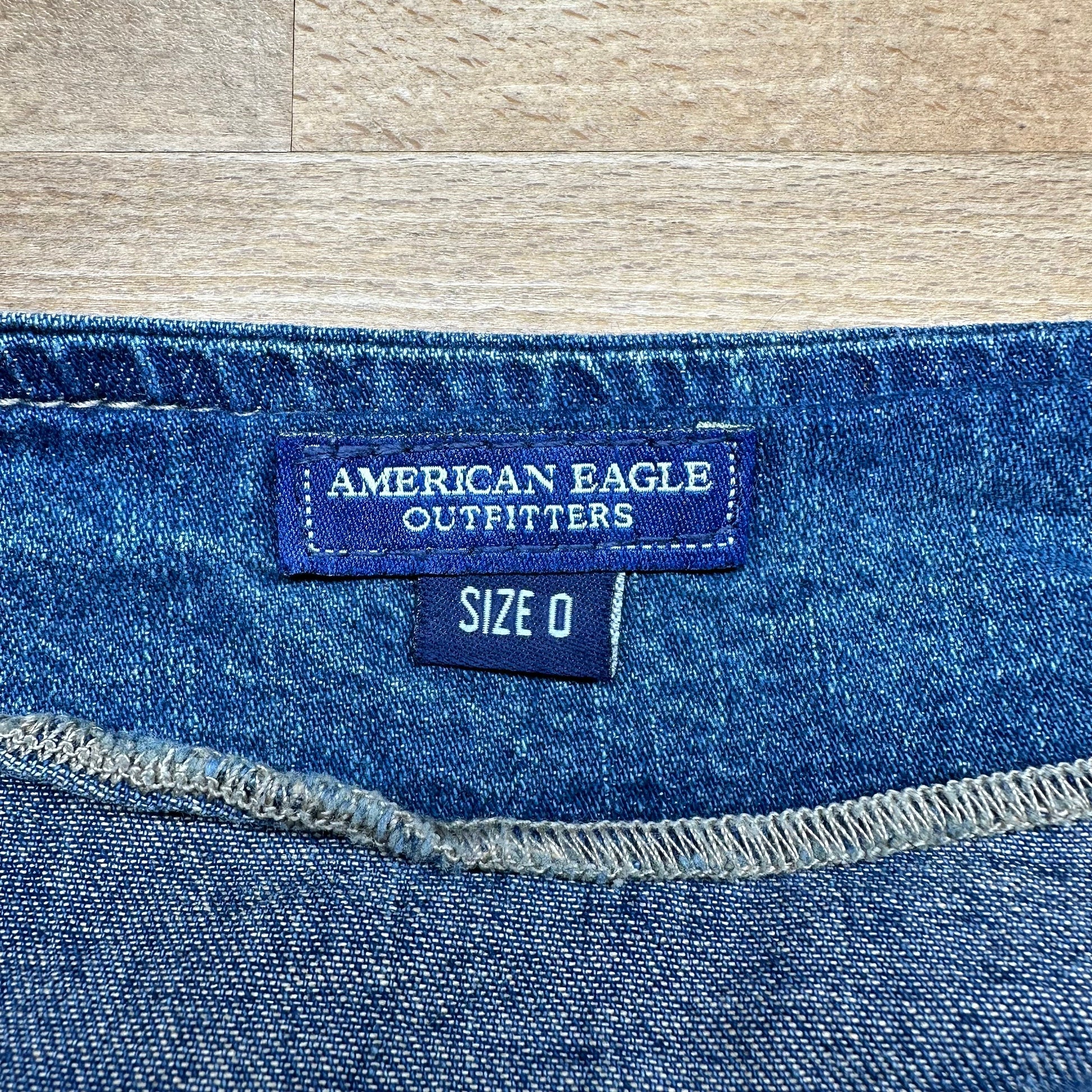 XS 90s Denim Low Rise Wrap Mini Skirt | Vintage Blue Jean A Line Minimalist Miniskirt