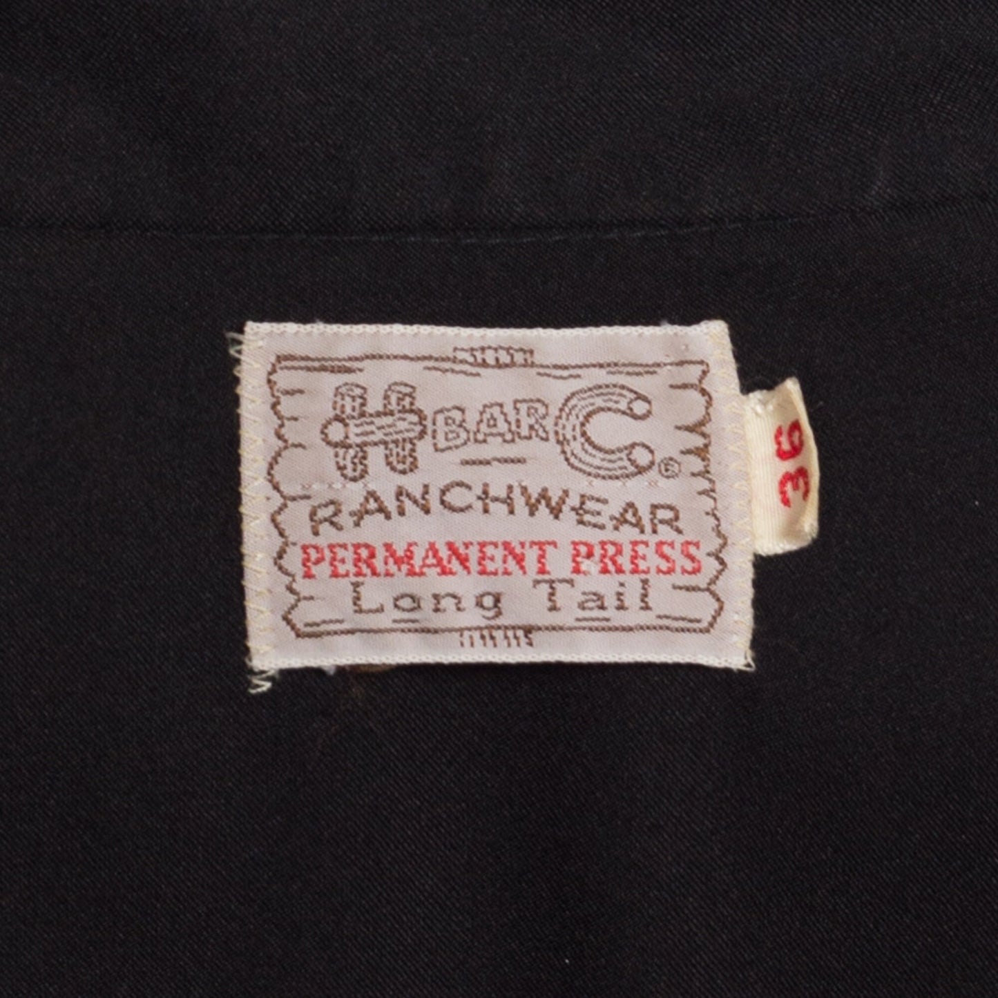 Medium 70s H Bar C Ranchwear Black Tailored Western Shirt | Vintage Dagger Collar Long Sleeved Yoke Top