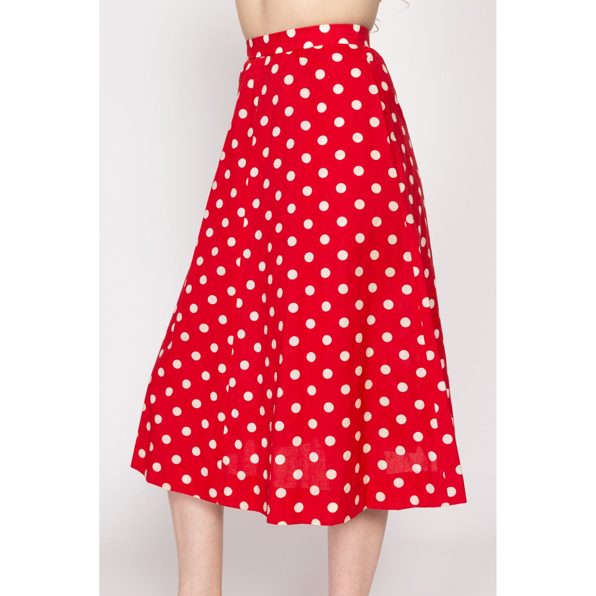 Midi Skirt Red And White Polka Dot Maxi Skirt Red And White Polka