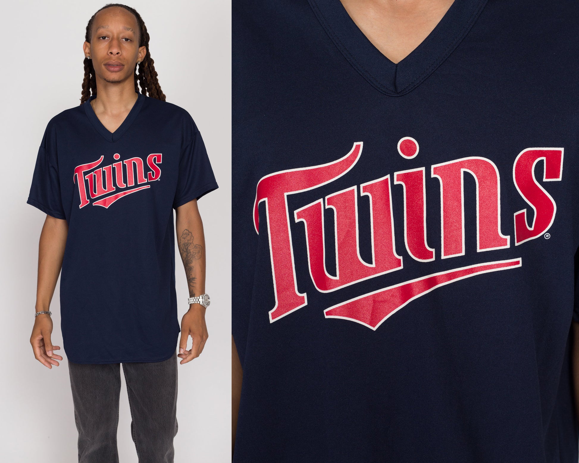 XL 90s Minnesota Twins MLB Majestic Baseball Jersey | Vintage Navy Blue Streetwear Athletic Uniform Shirt