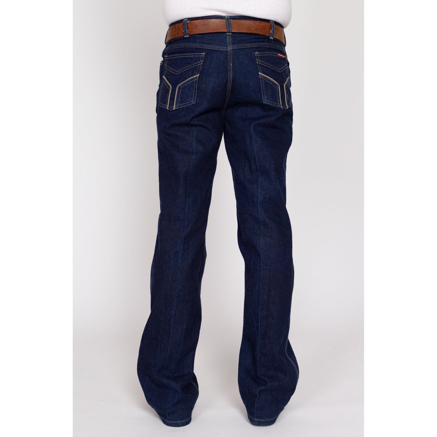 32L 70s 80s Youngbloods Dark Wash Bootcut Jeans, Deadstock | Retro Vintage Western Denim