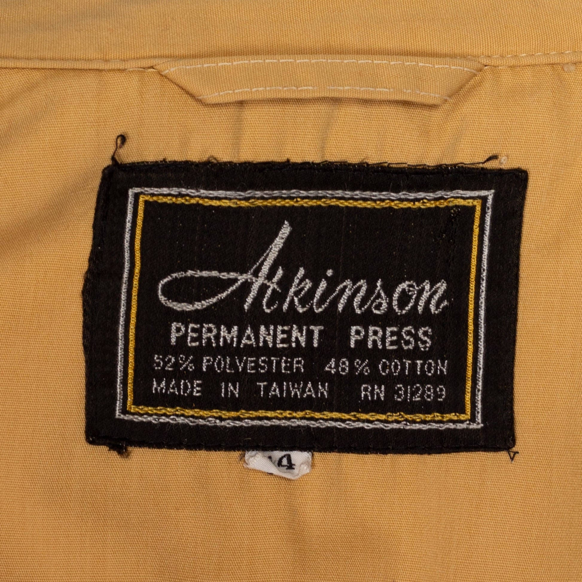 XS 70s Mustard Yellow Gabardine Jacket | Vintage Zip Up Collared Lightweight Sportswear Jacket