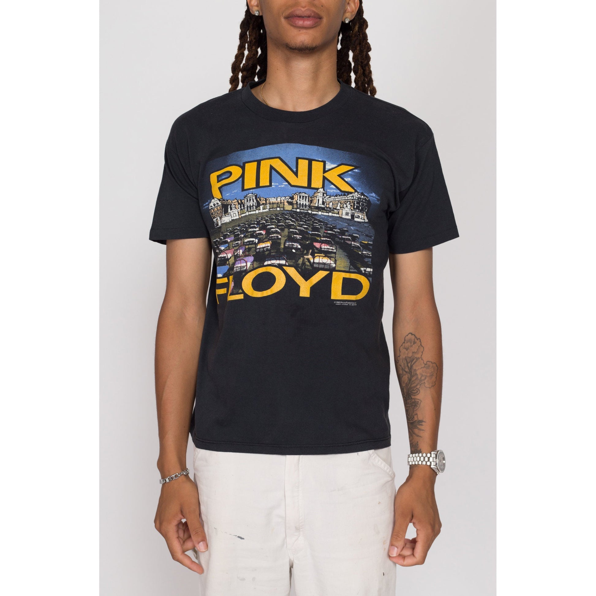 Medium 80s Pink Floyd Momentary Lapse Of Reason Album T Shirt | Rare 1988 Black Graphic Music Tee