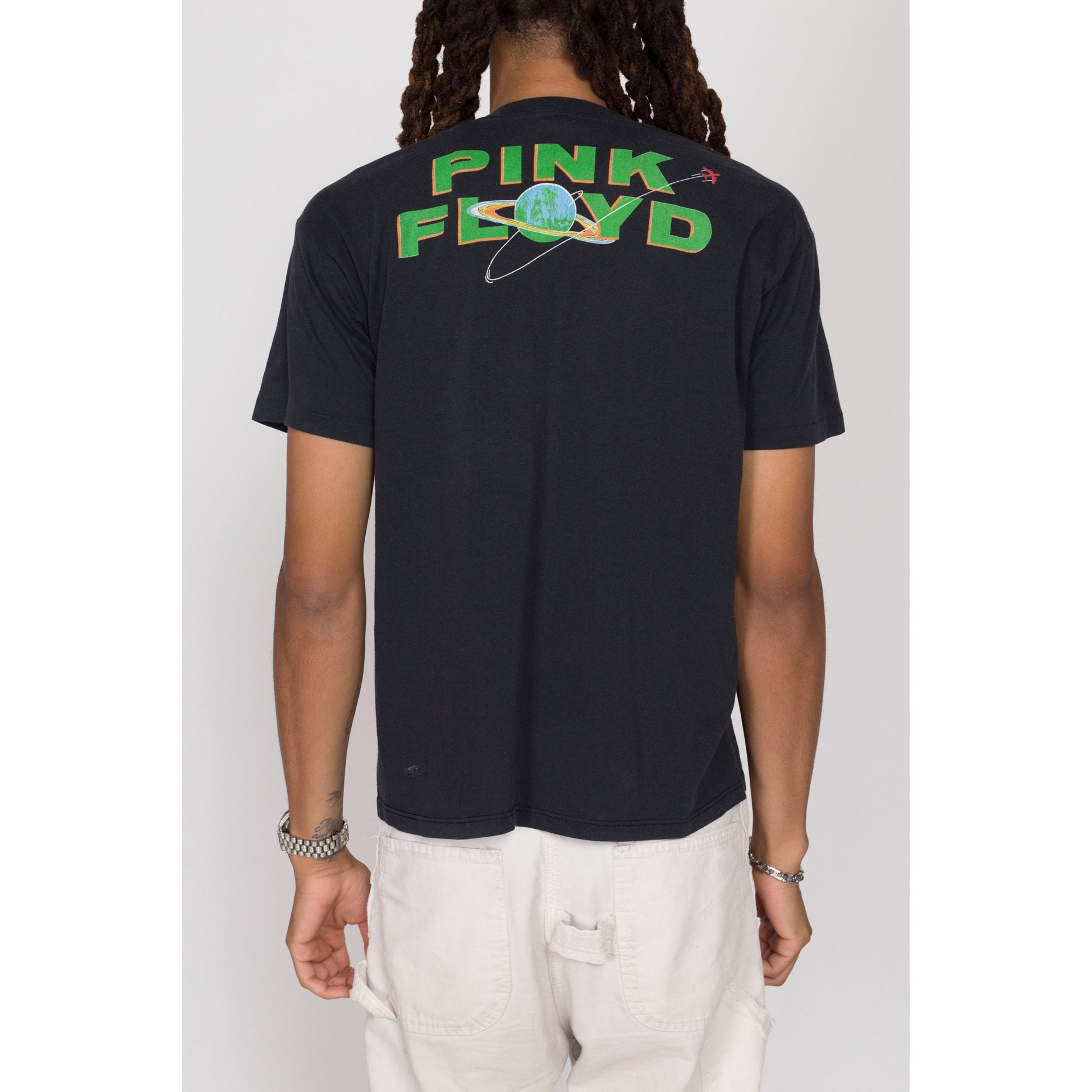 Medium 80s Pink Floyd Momentary Lapse Of Reason Album T Shirt | Rare 1988 Black Graphic Music Tee