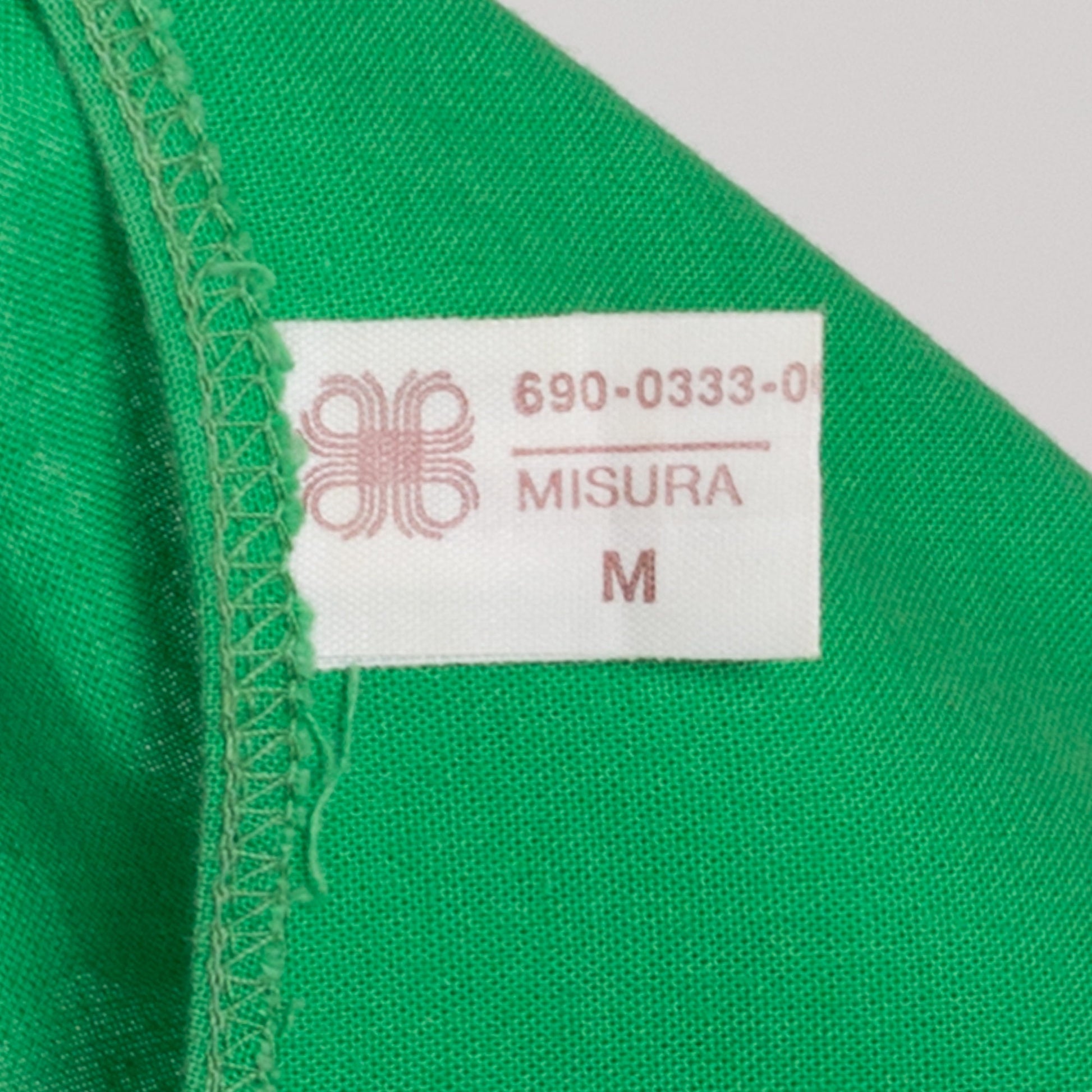 Medium 80s Green Cotton High-Low Tank Top | Vintage Scoop Neck Sleeveless Cropped Shirt