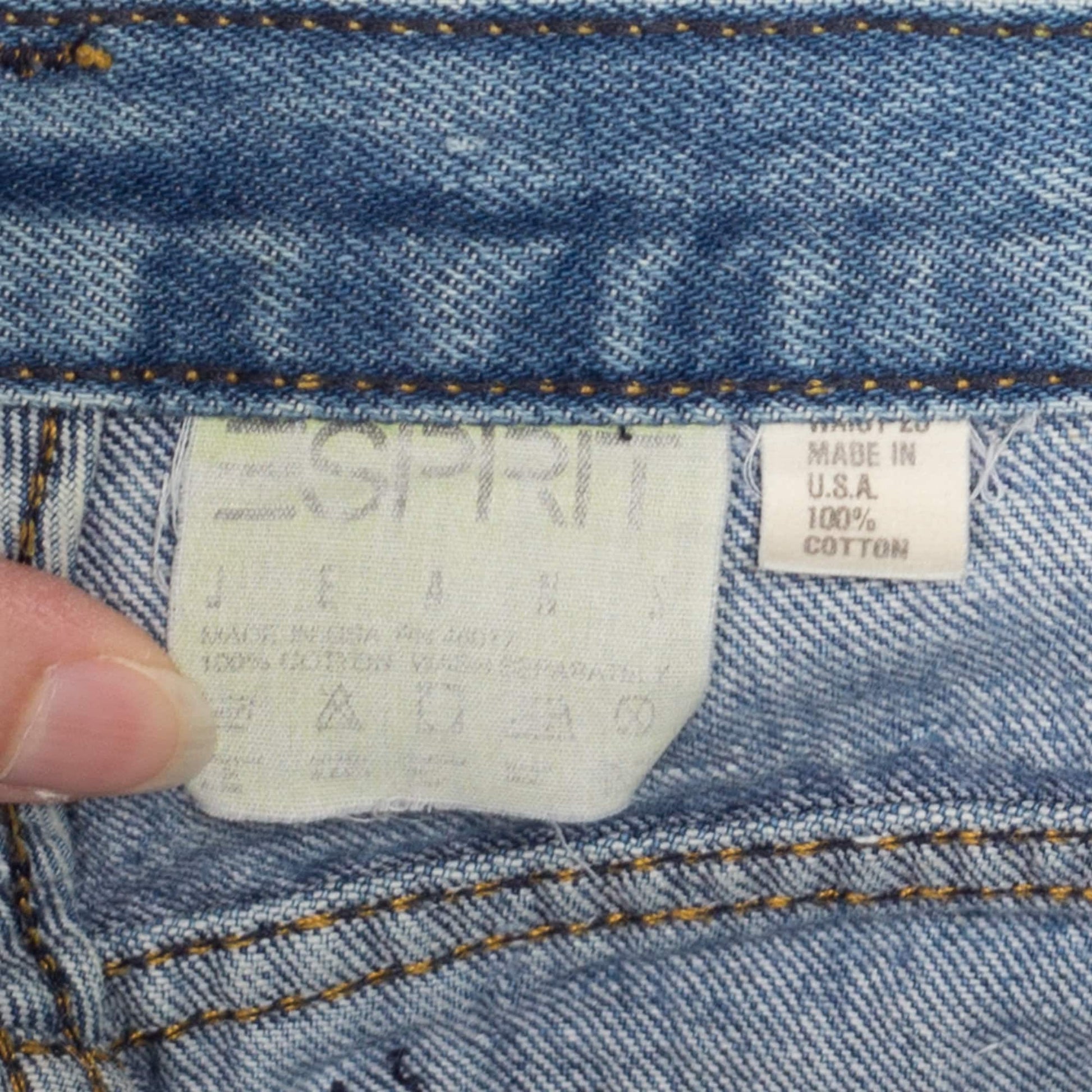 XS 90s Esprit High Waisted Cutoff Ankle Jeans 25" | Vintage Medium Wash Denim Tapered Leg Mom Jeans