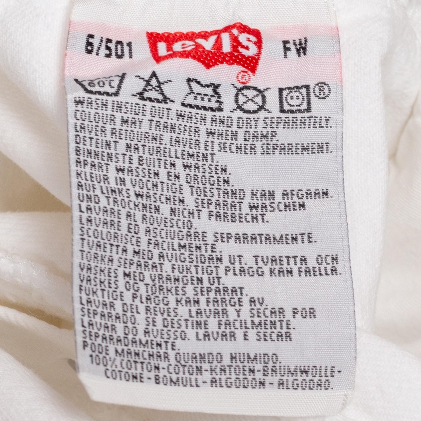 Medium Y2K Levis 501 White & Gold Embellished Jeans | Vintage Levi's Reworked Denim