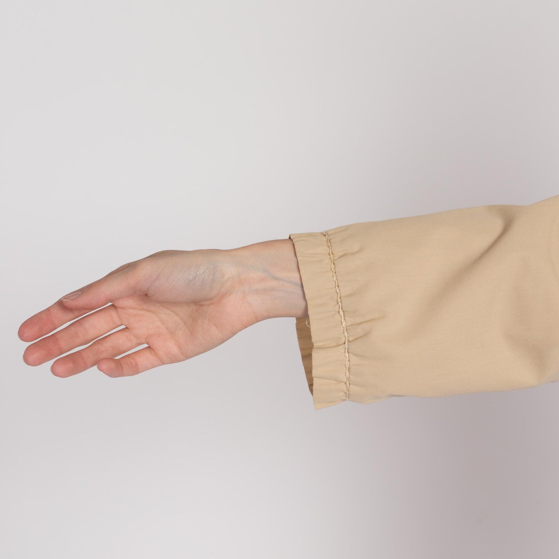 Large 80s Khaki Windbreaker Jacket | Vintage Lightweight Zip Up Minimalist Jacket