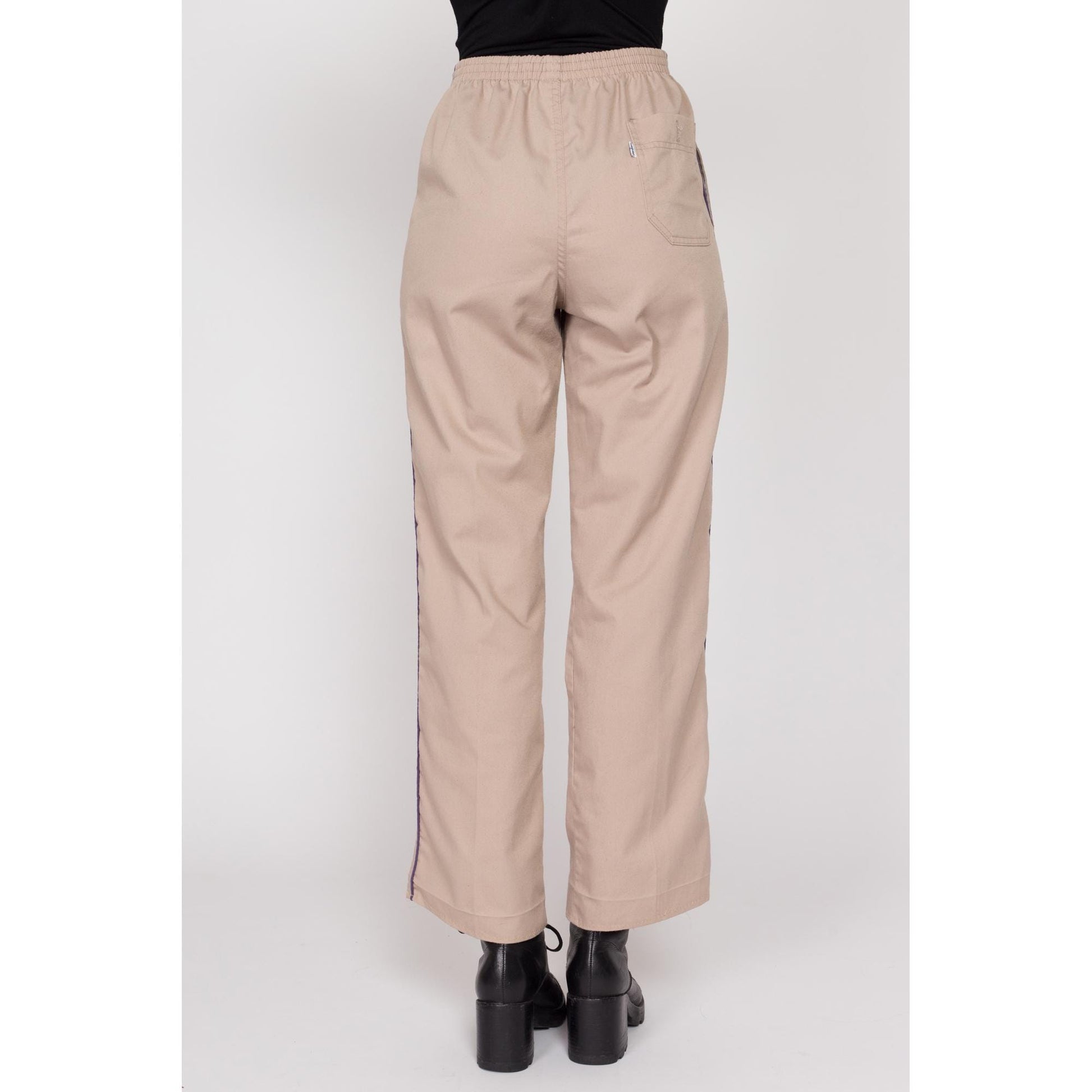 Sm-Med 80s Levi's Athletic Pants | Vintage 1984 Olympics Levis Tan Elastic Waist Casual Trousers