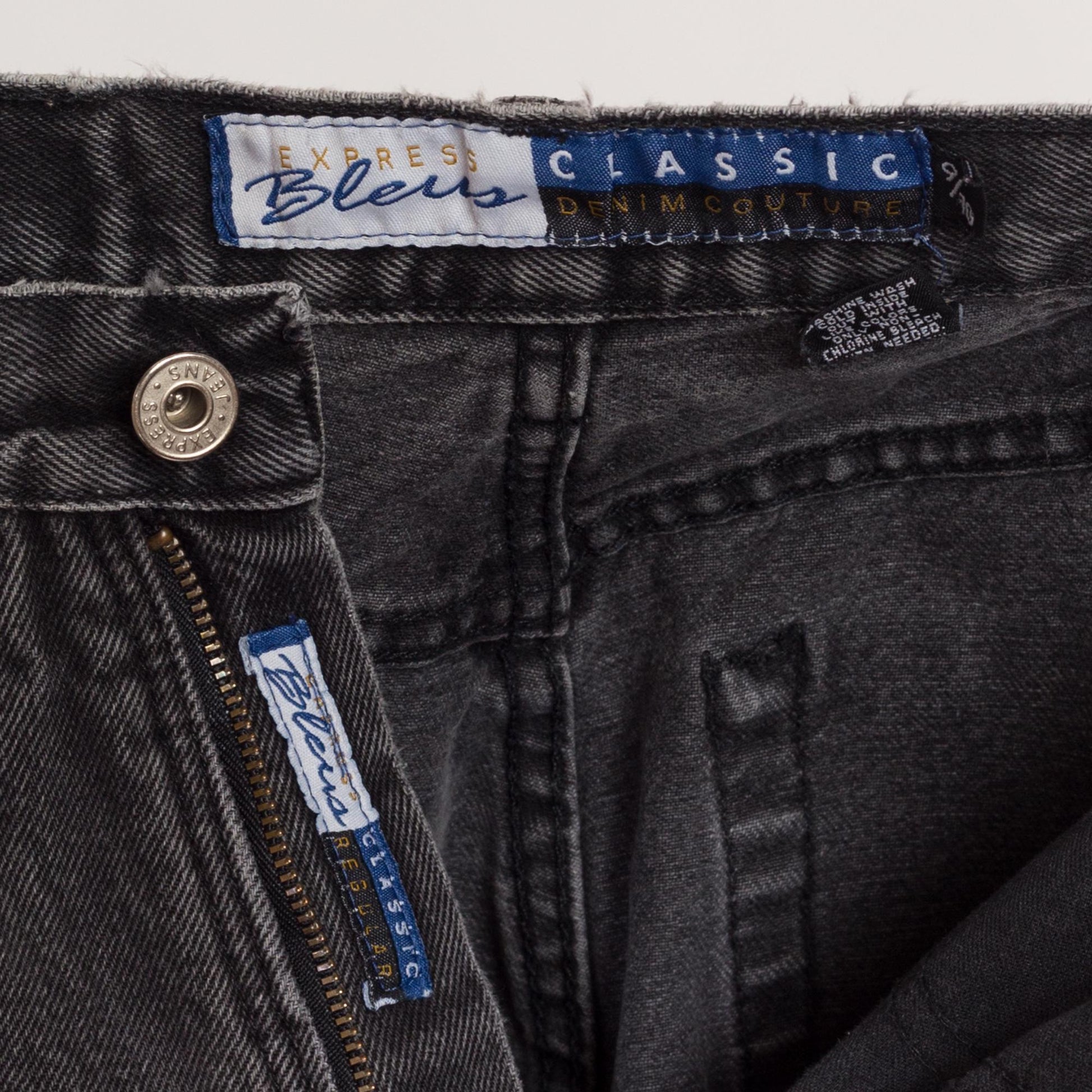 Small 90s Faded Black High Waisted Jeans 27" | Vintage Tapered Leg Denim Mom Jeans