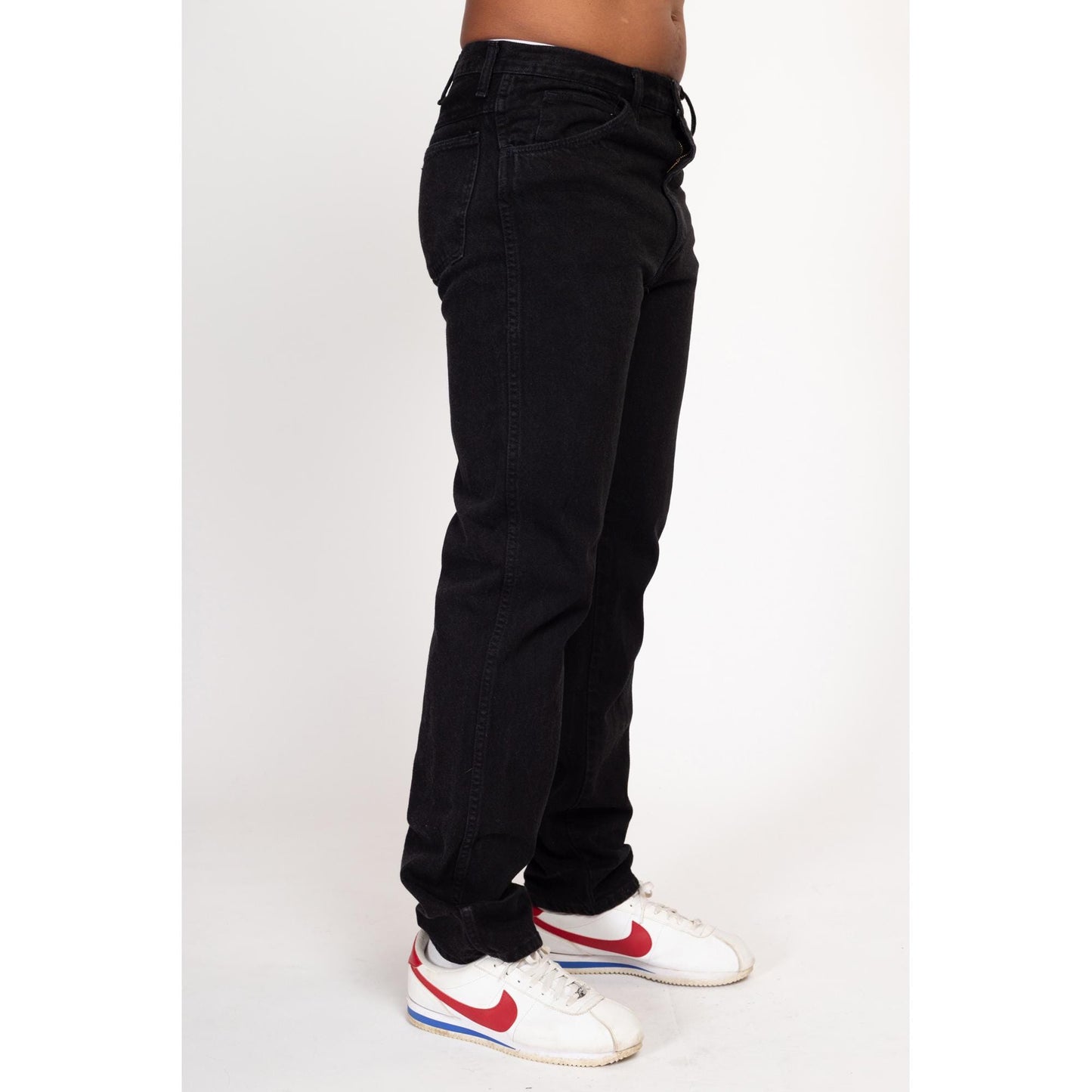 34x34 90s Black Straight Leg Jeans | Vintage Denim Menswear Dad Jeans