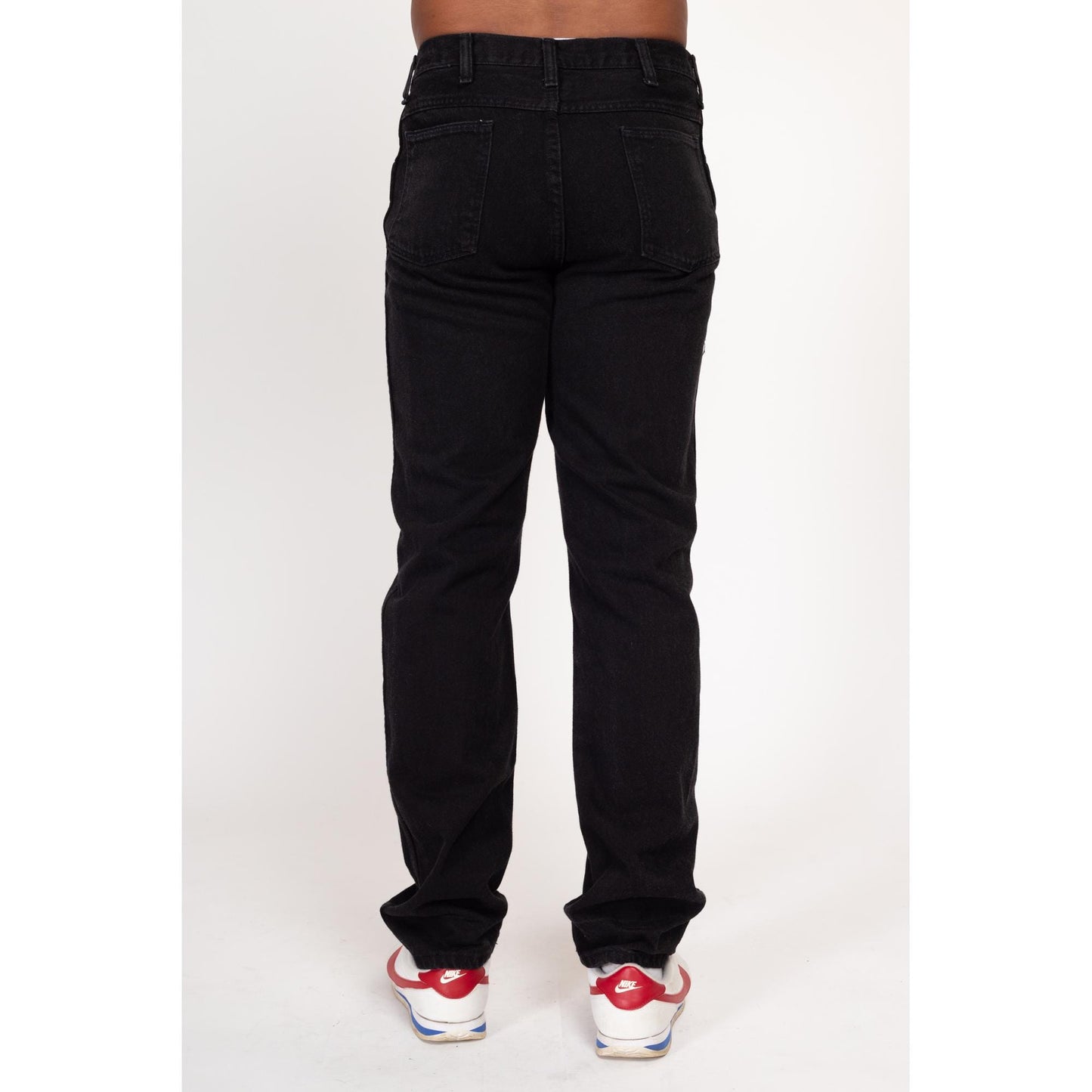 34x34 90s Black Straight Leg Jeans | Vintage Denim Menswear Dad Jeans