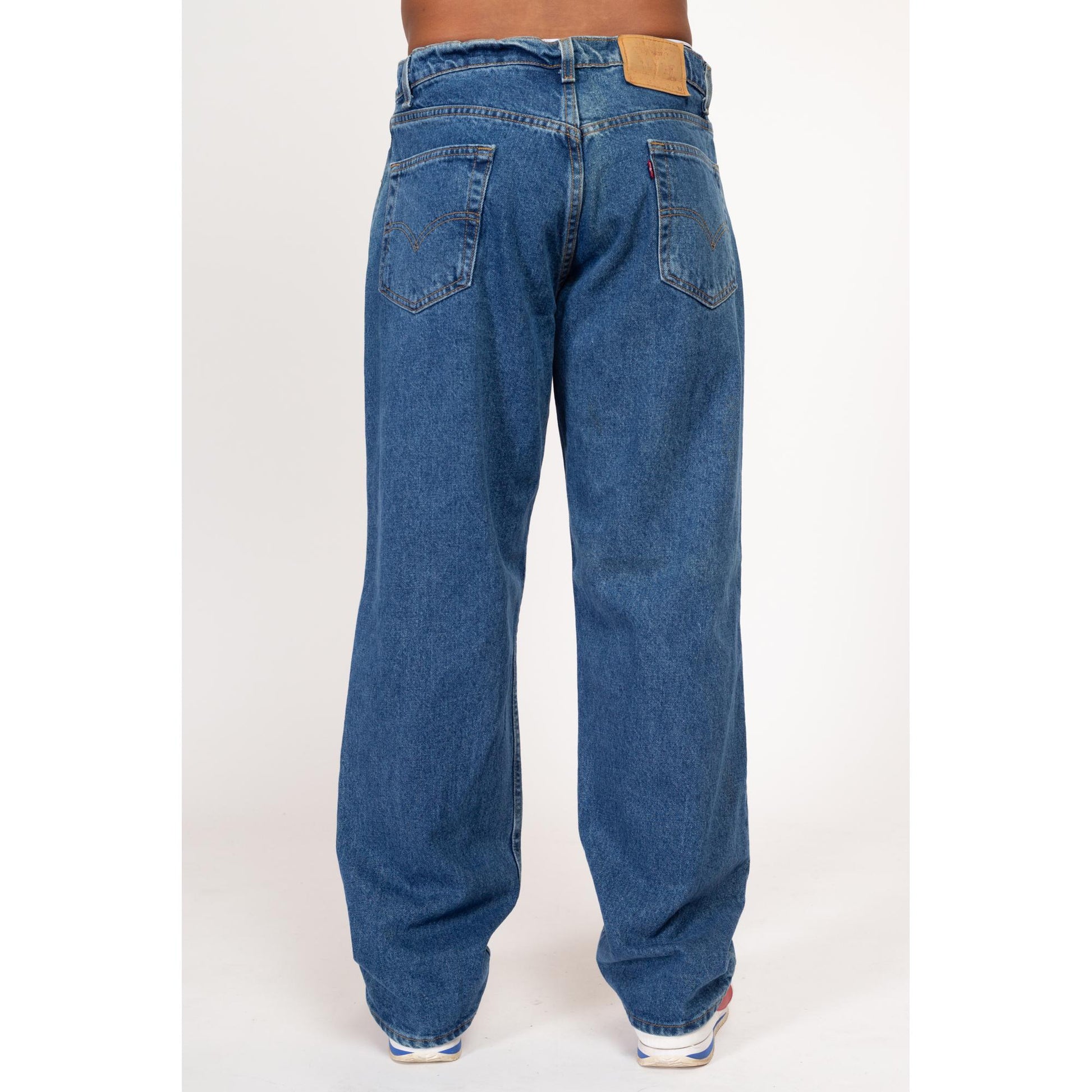 36x32 90s Levis 565 Loose Fit Jeans | Vintage Levi's Made In USA Dark Wash Denim Baggy Wide Leg Dad Jeans