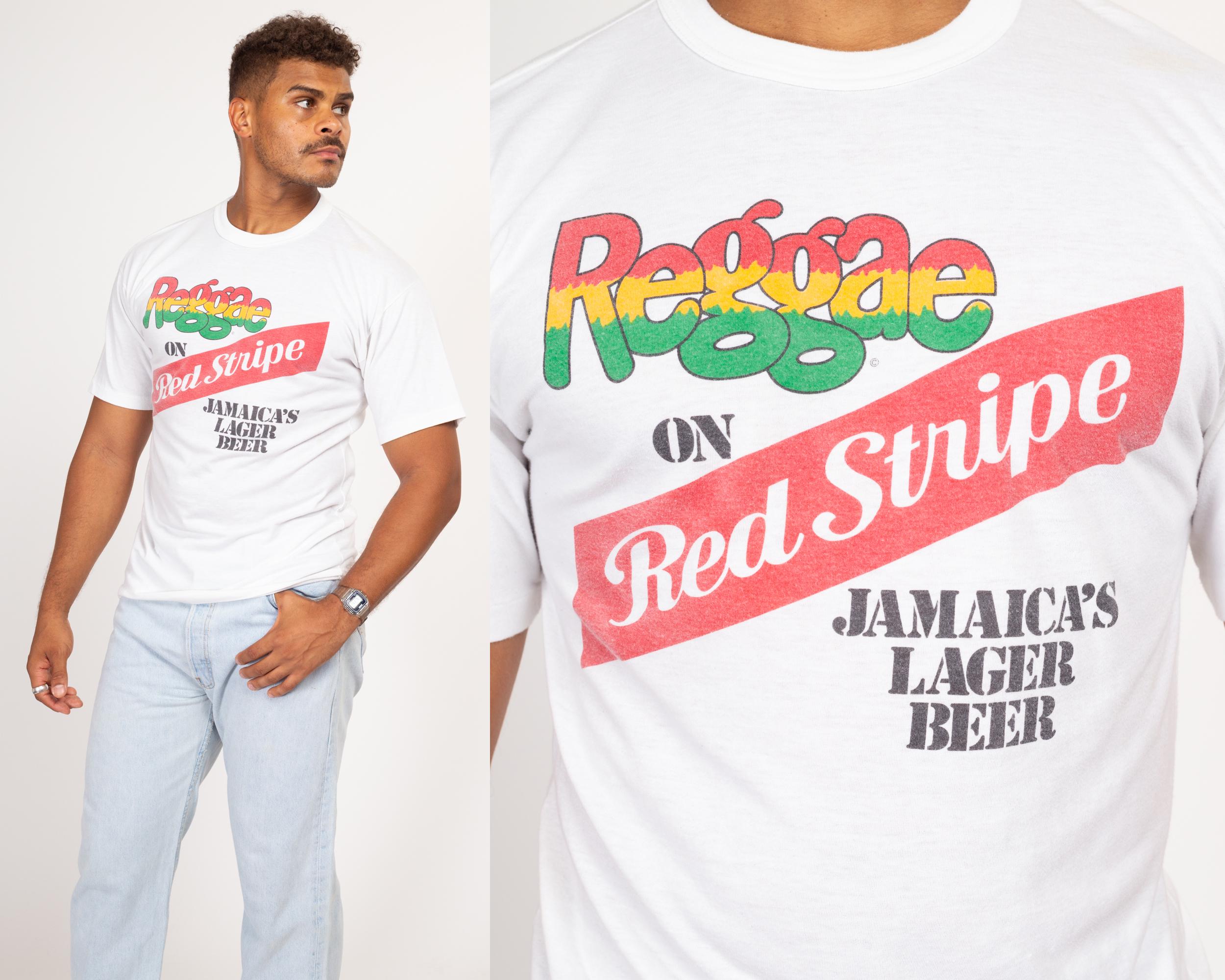 Flying Apple Vintage Medium 90s Reggae Red Stripe Beer T Shirt