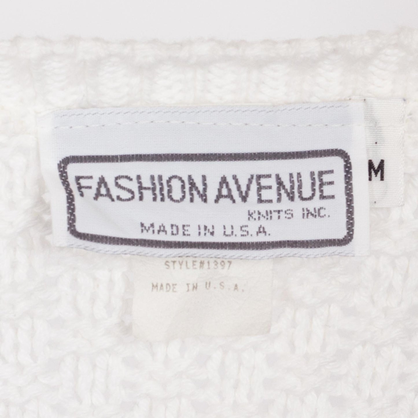 Medium 80s White Cotton Cable Knit Sweater Vest | Vintage Boho Button Up Sleeveless Cardigan