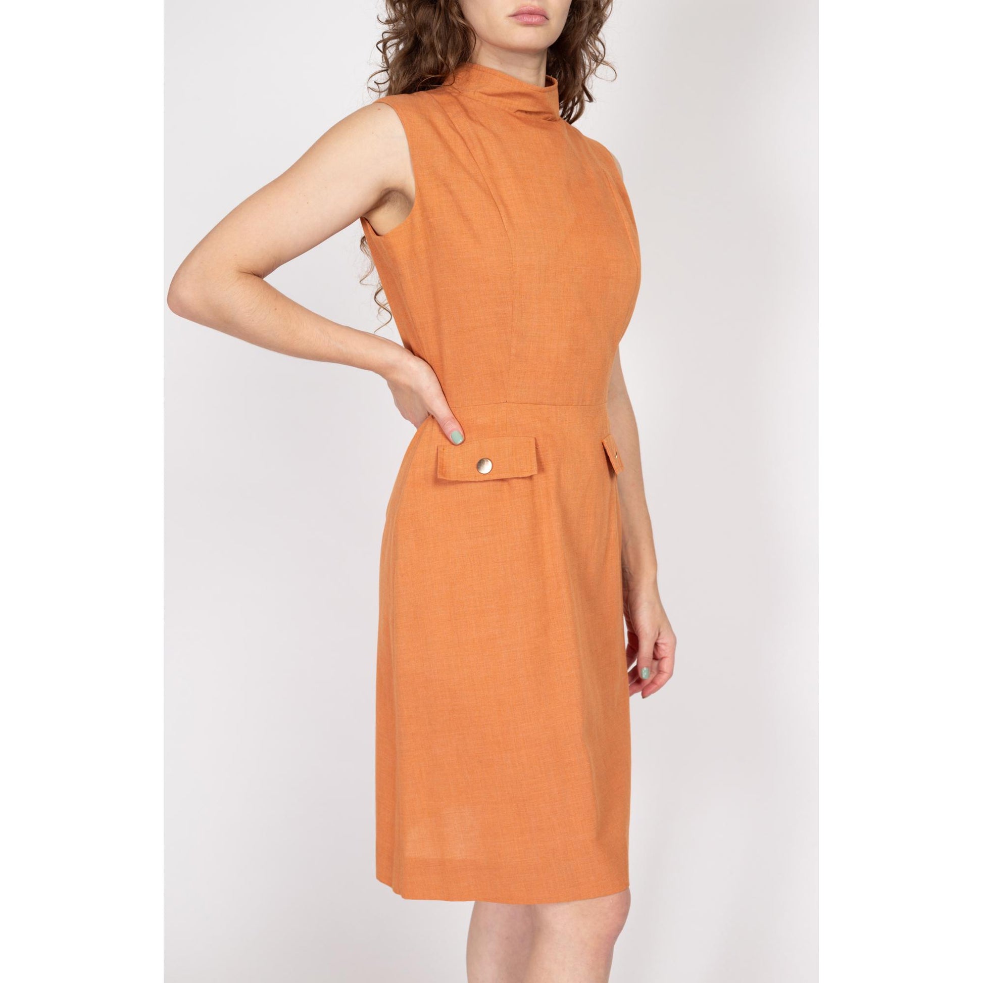 burnt orange sleeveless dress Burnt Orange Sleeveless Dress