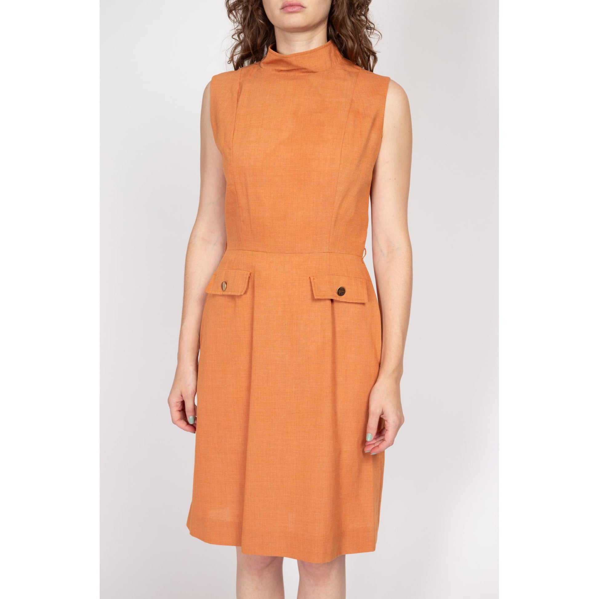 burnt orange knee length dress Hot V Neck Wholesale A-Line Chiffon Bridesmaid Dresses