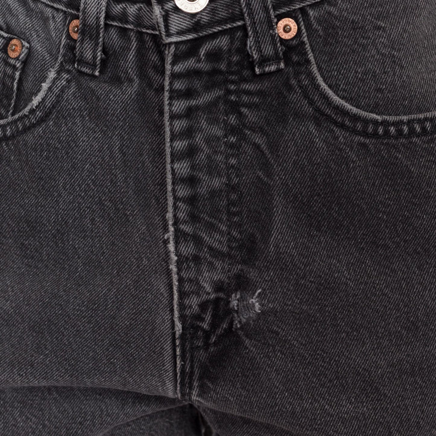 Small 90s Faded Black High Waisted Jeans 27" | Vintage Tapered Leg Denim Mom Jeans