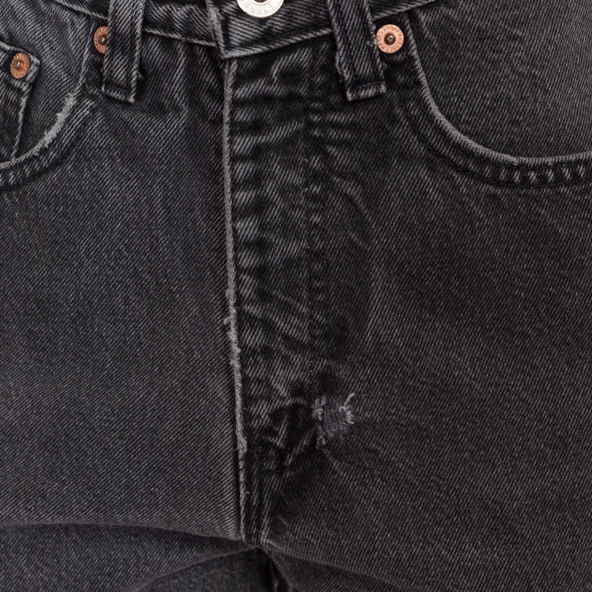 Small 90s Faded Black High Waisted Jeans 27" | Vintage Tapered Leg Denim Mom Jeans