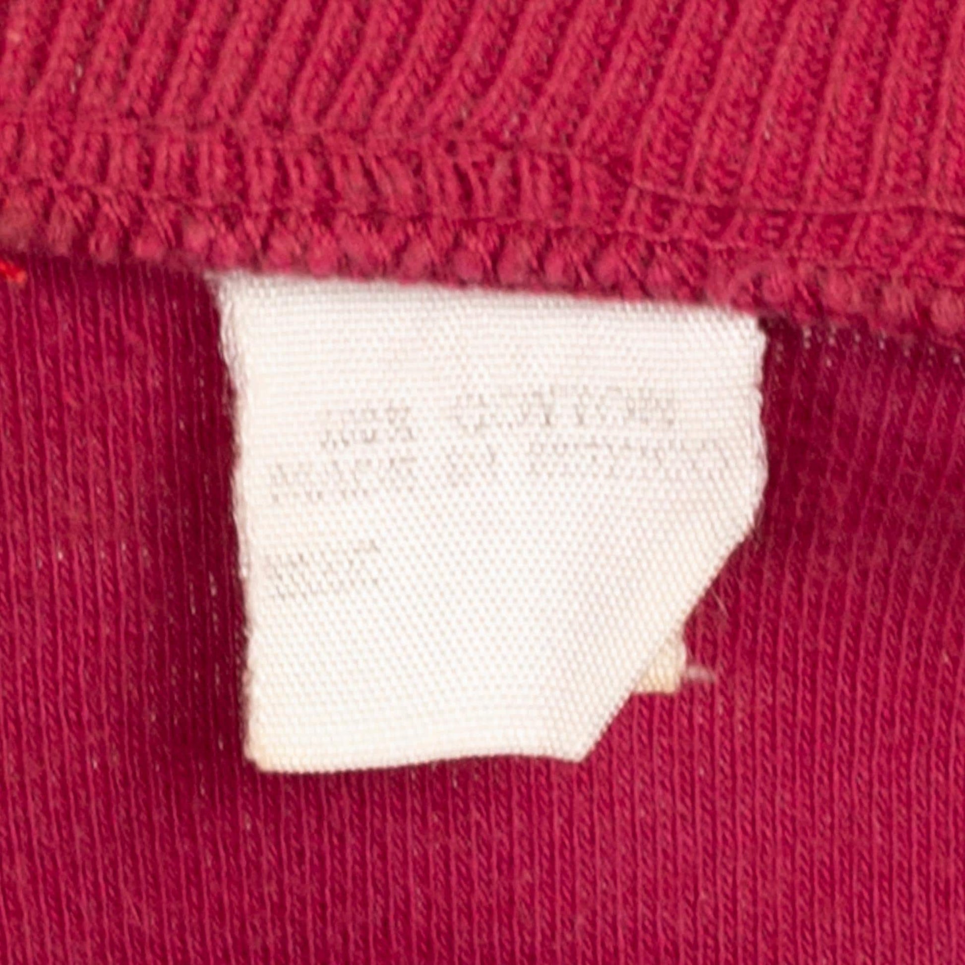 Med-Lrg 80s Wine Red Cotton Henley Shirt Unisex | Vintage Grunge Long Sleeve Normcore Top