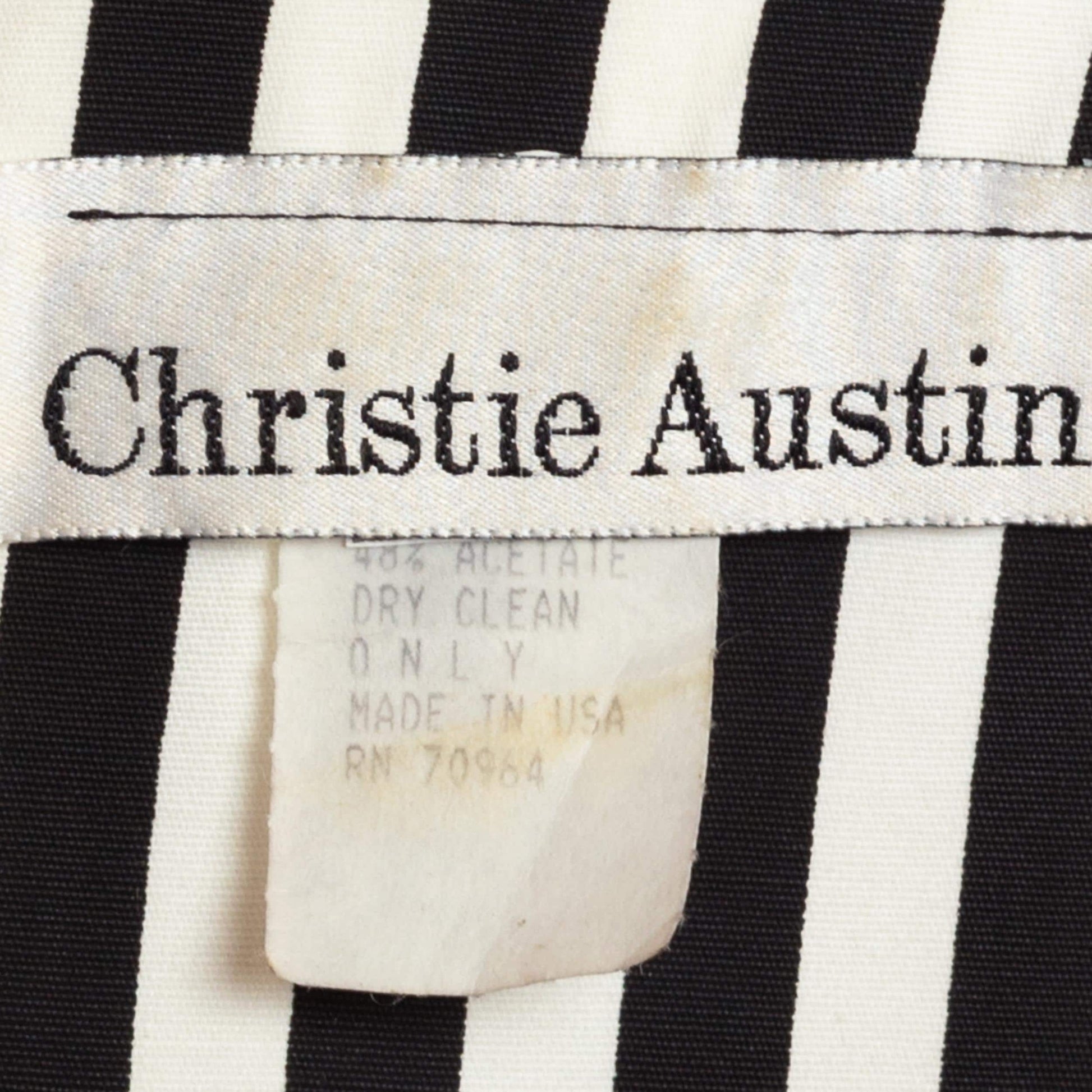 Large 80s Black & White Striped Belted Mini Dress | Vintage Two Tone Short Sleeve Punk Secretary Dress