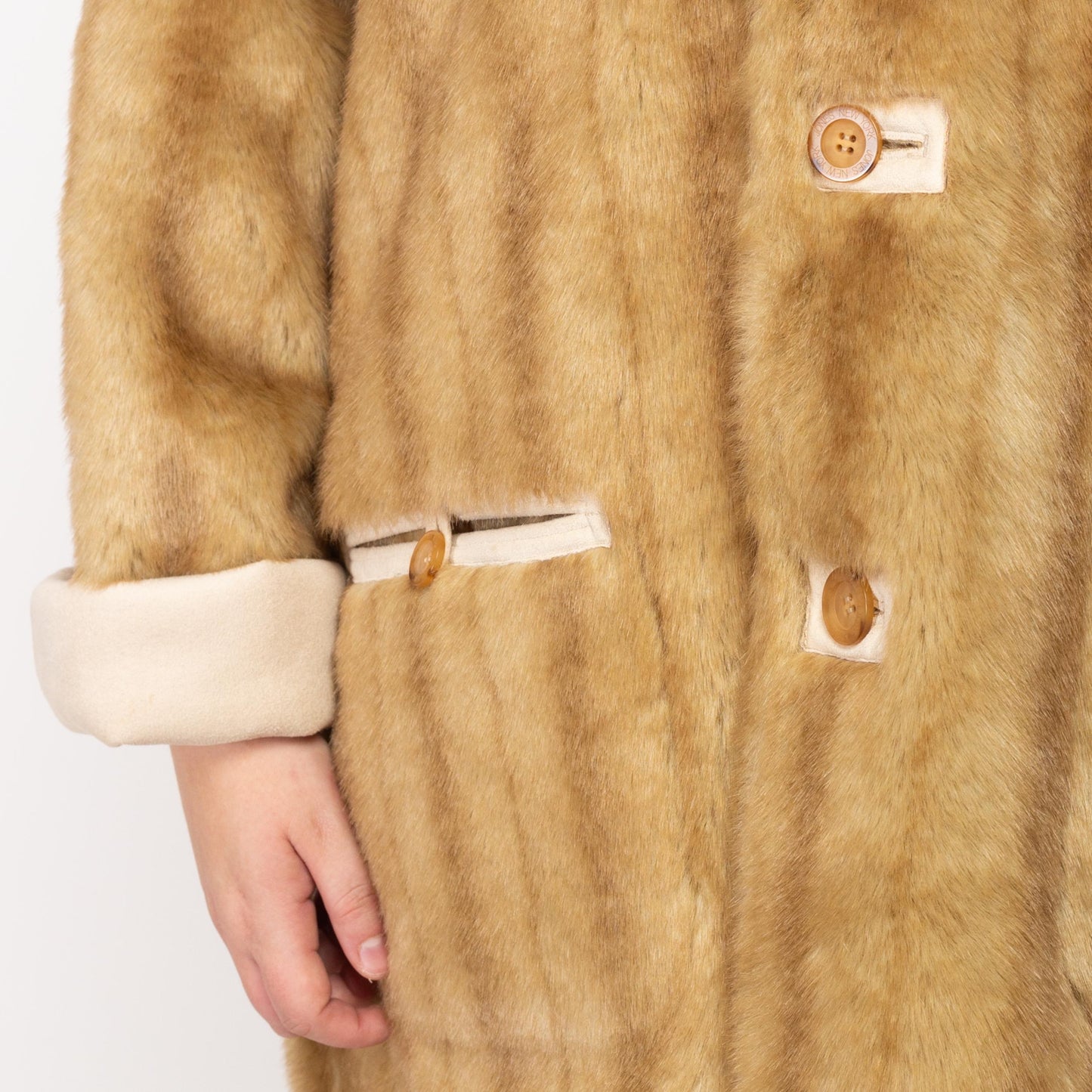 XL 90s Boho Reversible Faux Fur & Suede Coat | Vintage Jones New York Hooded Button Up Vegan Winter Coat