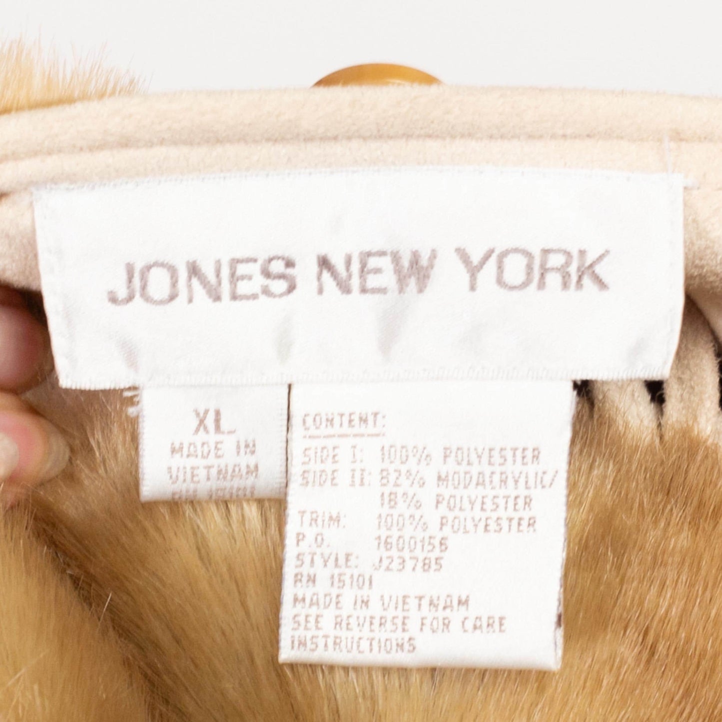 XL 90s Boho Reversible Faux Fur & Suede Coat | Vintage Jones New York Hooded Button Up Vegan Winter Coat