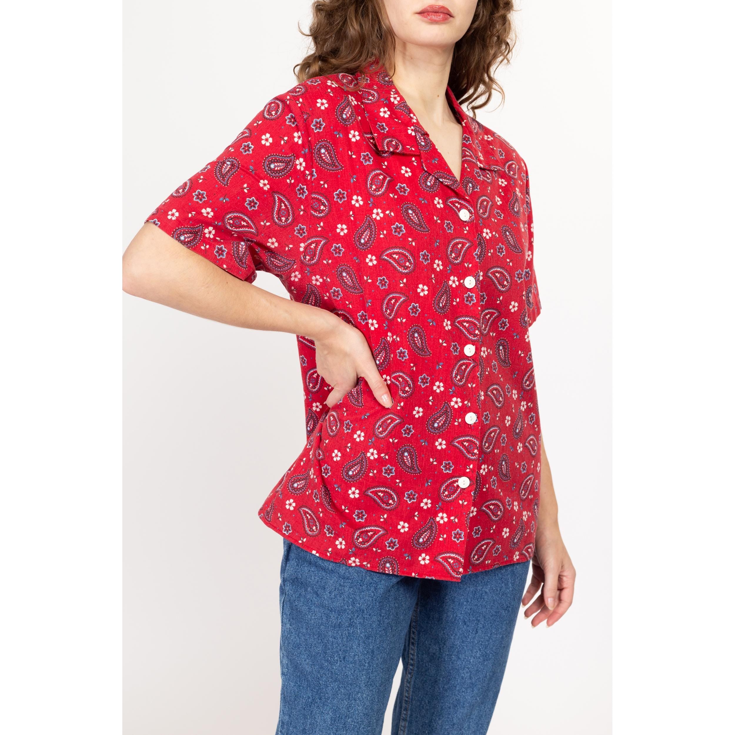 Amazon.com: Red Western Paisley Bandana Pattern Men's Short