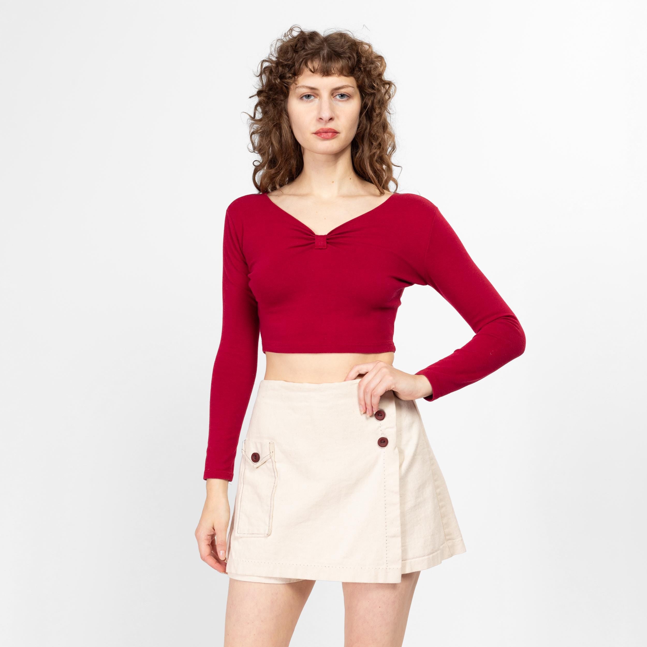 Long skirt with crop top 90s sales