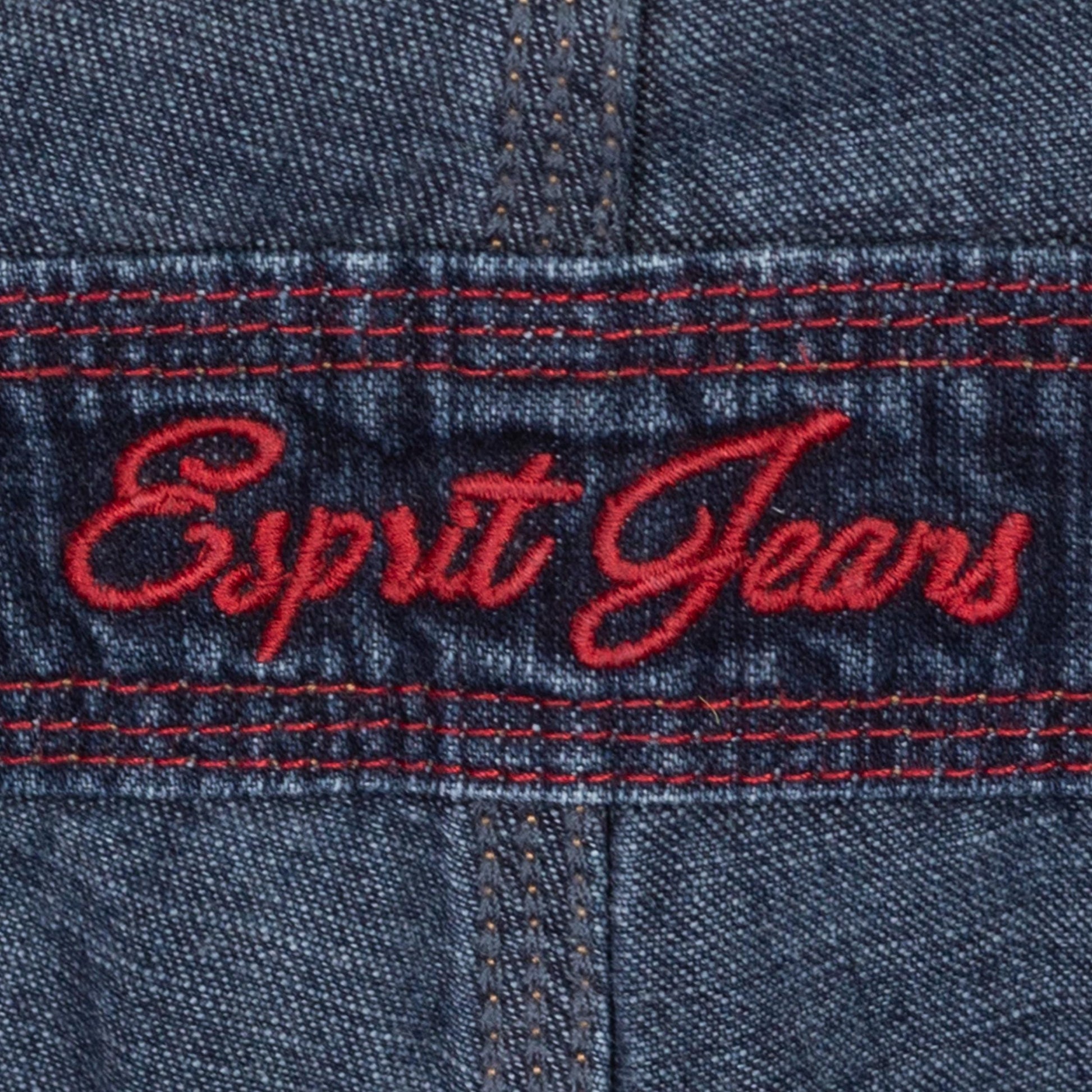 Medium Y2K Esprit Straight Leg Carpenter Overalls | Vintage Dark Wash Denim Overall Pants Dungarees