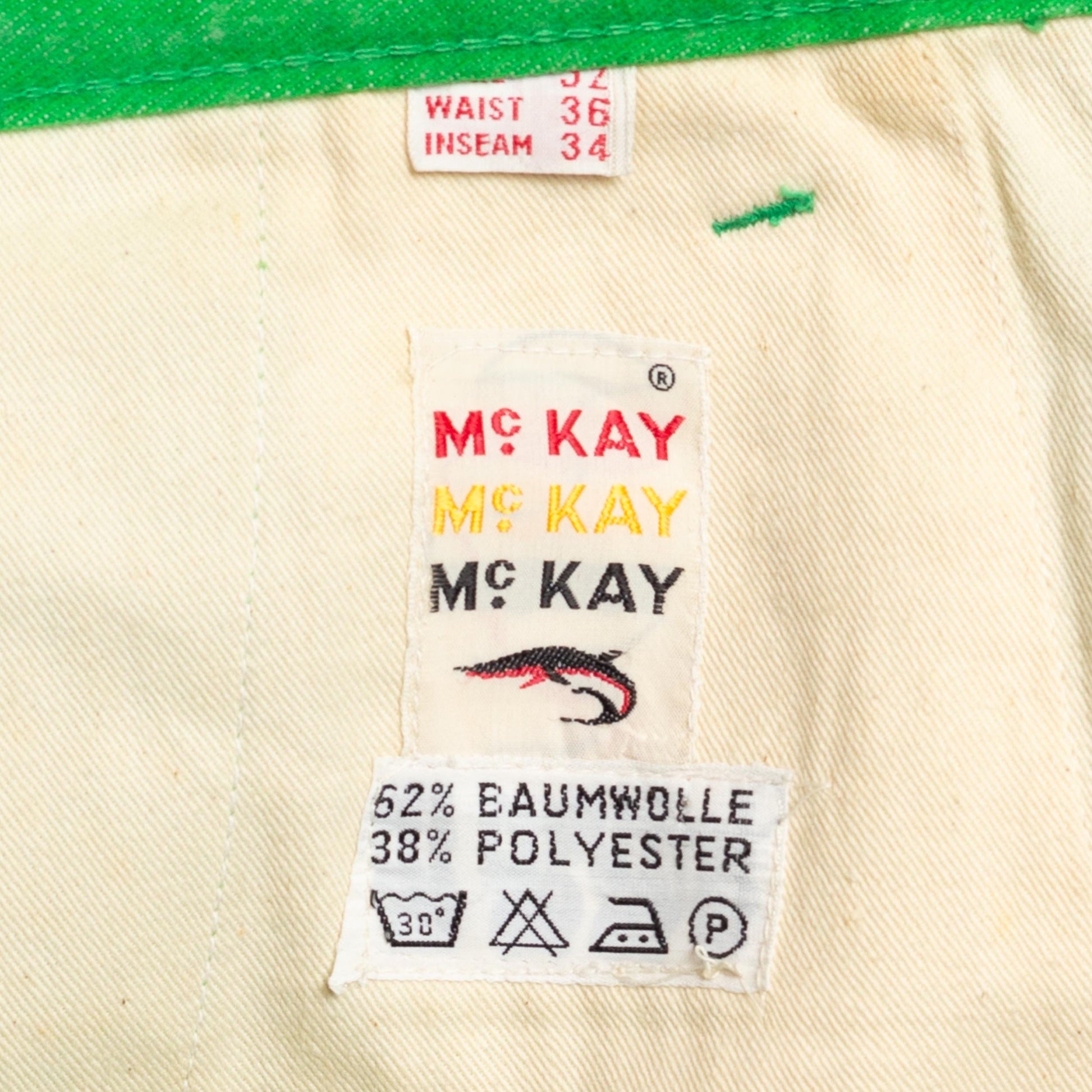 34x30 70s Bright Green Flared Trousers Medium Short | Retro Vintage Bell Bottom Hippie Pants